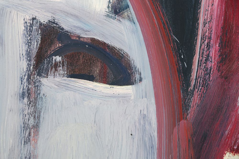 Ronald Ahlström Variety of Acrylic Paintings on Paper of Abstract Portraits