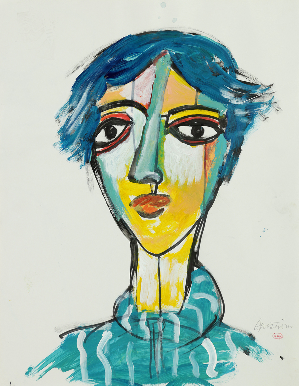 Assortment of Ronald Ahlström Abstract Figural Compositions on Paper