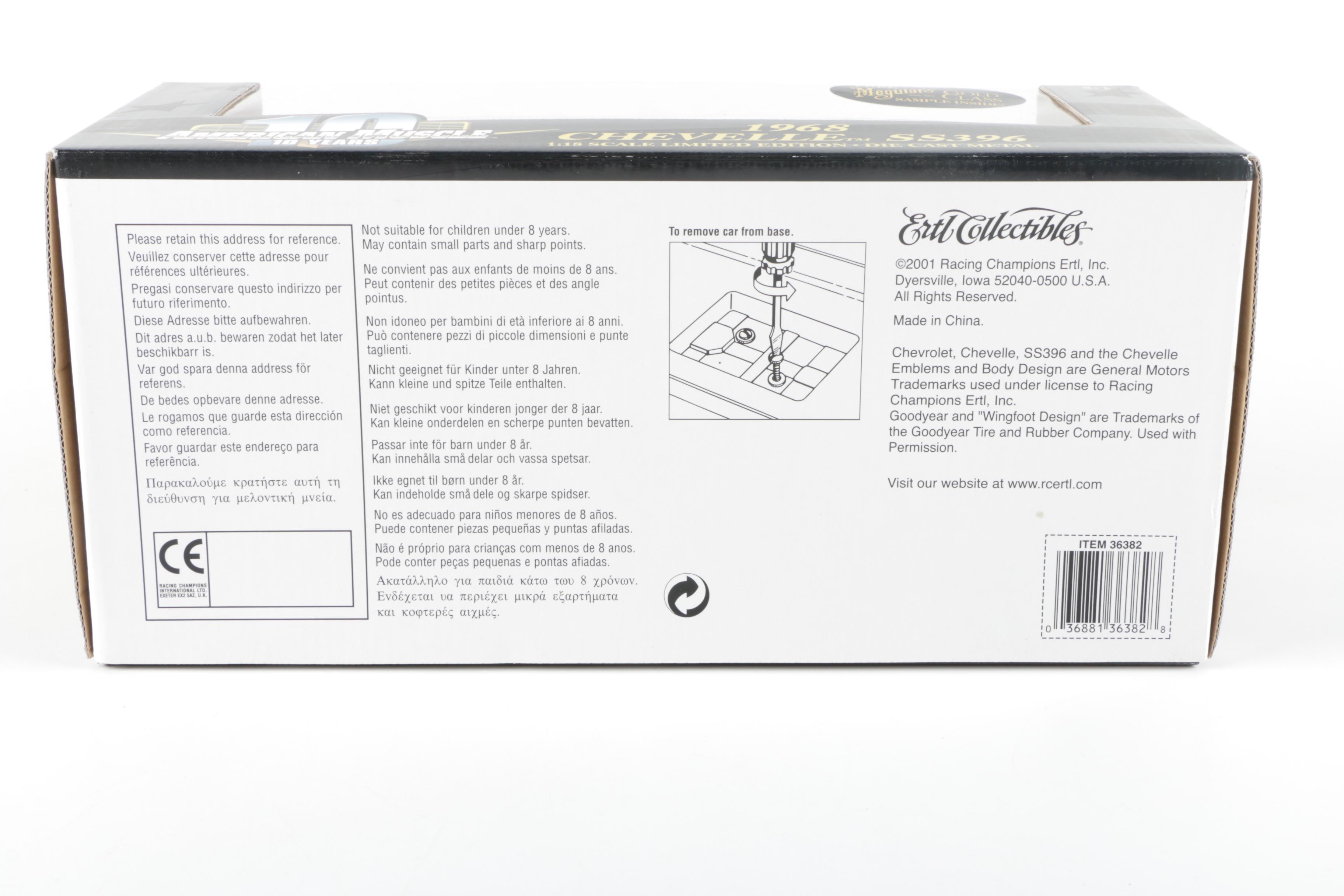 American Muscle 1968 Chevelle SS396 Die-Cast Cars