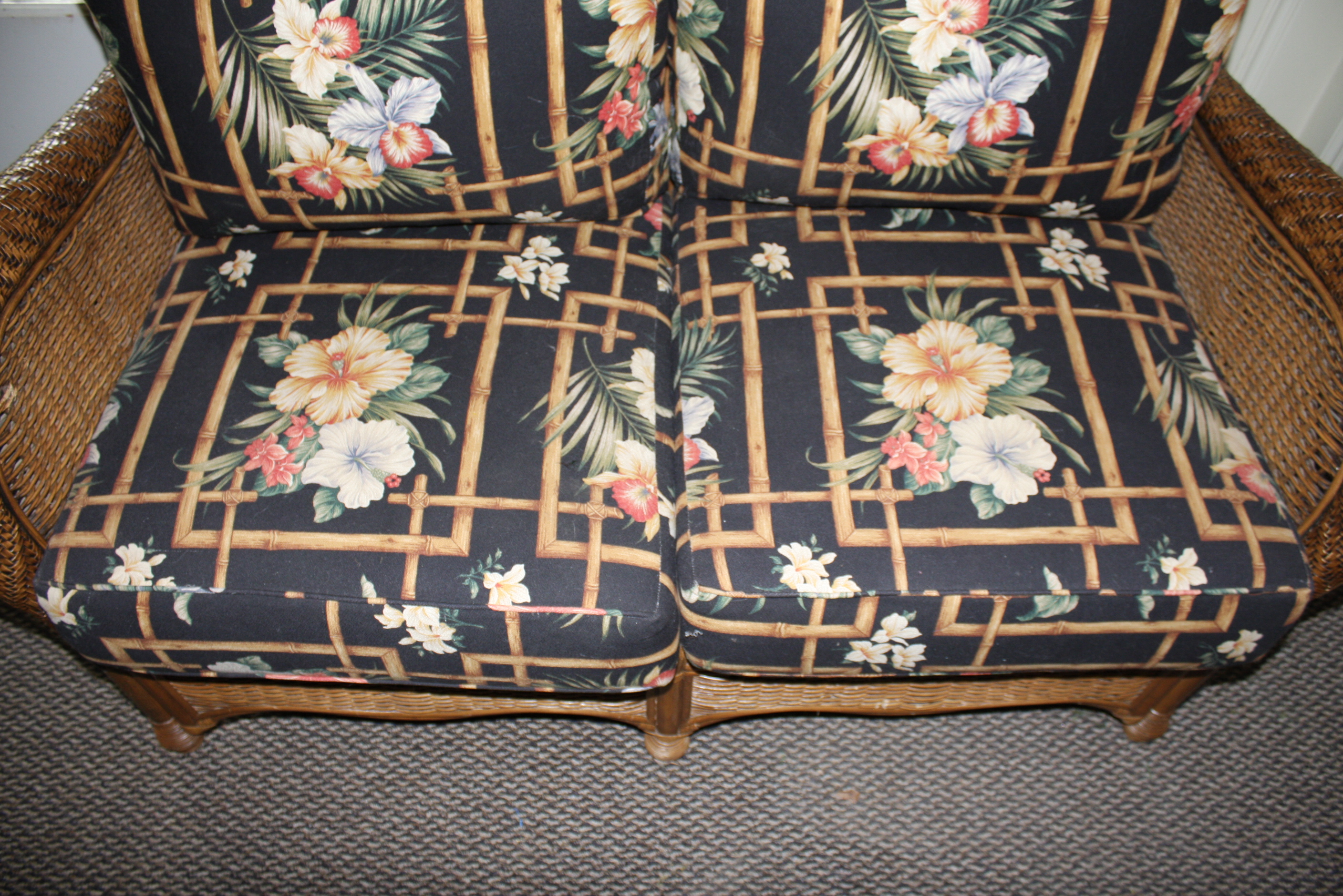 Vintage Wicker Loveseat