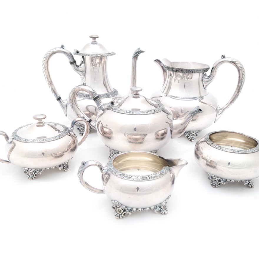 Wilcox "Beverly Manor" Silver Plate Tea and Coffee Service