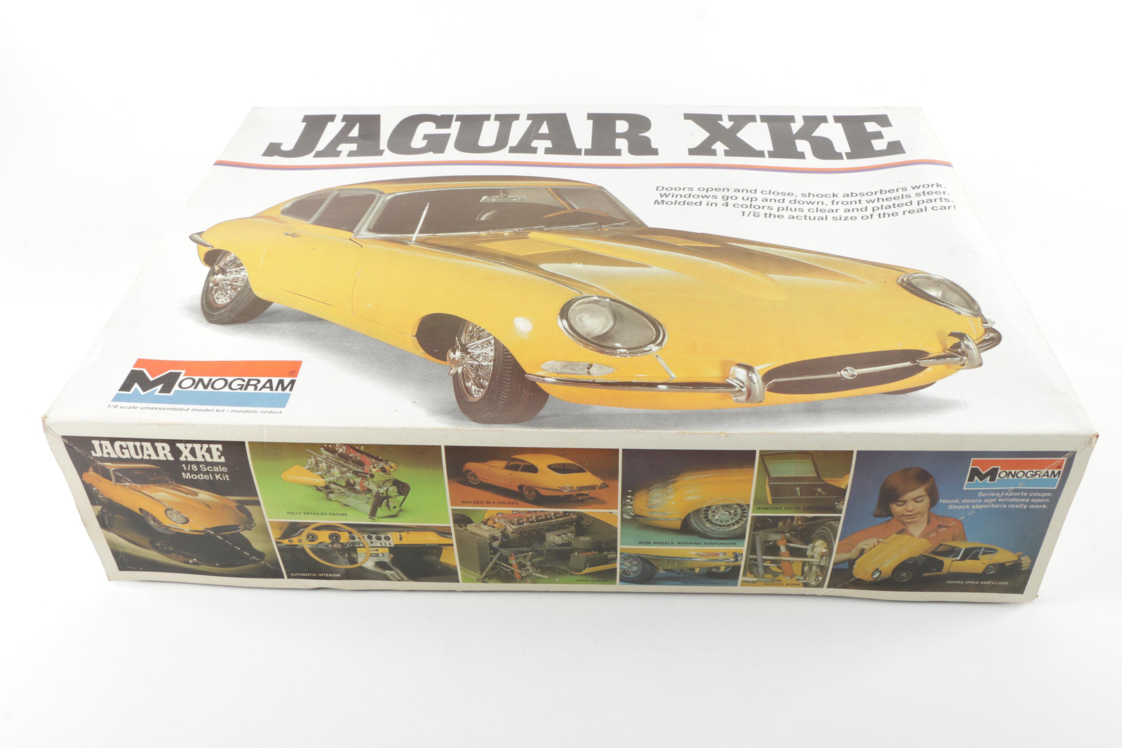 1976 Monogram Jaguar XK-E 1:8 Scale Model Kit