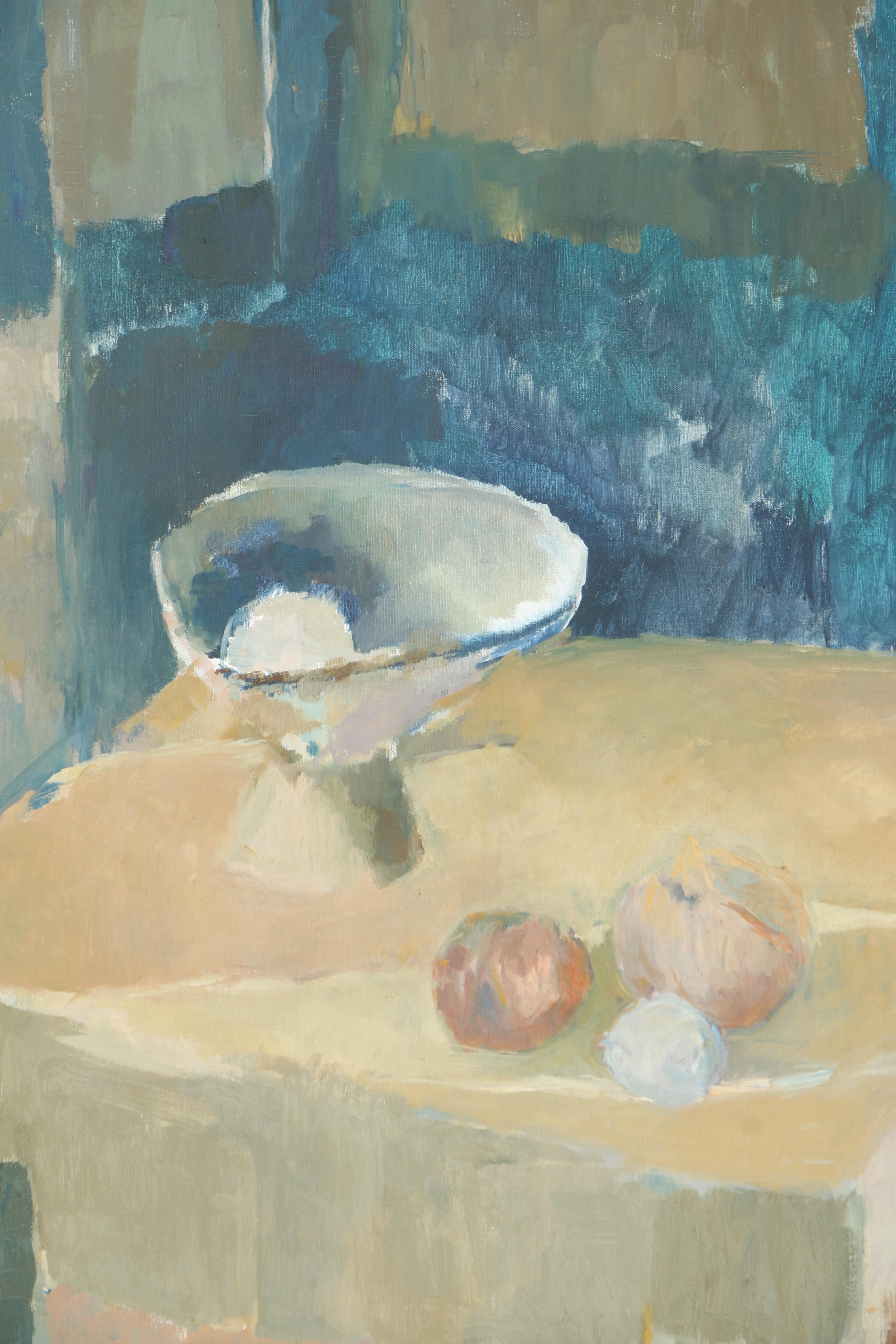 May March Original 1961 Abstract Still Life Oil Painting on Canvas