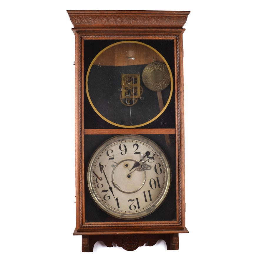 Antique Regulator Clock By The Sessions Clock Company