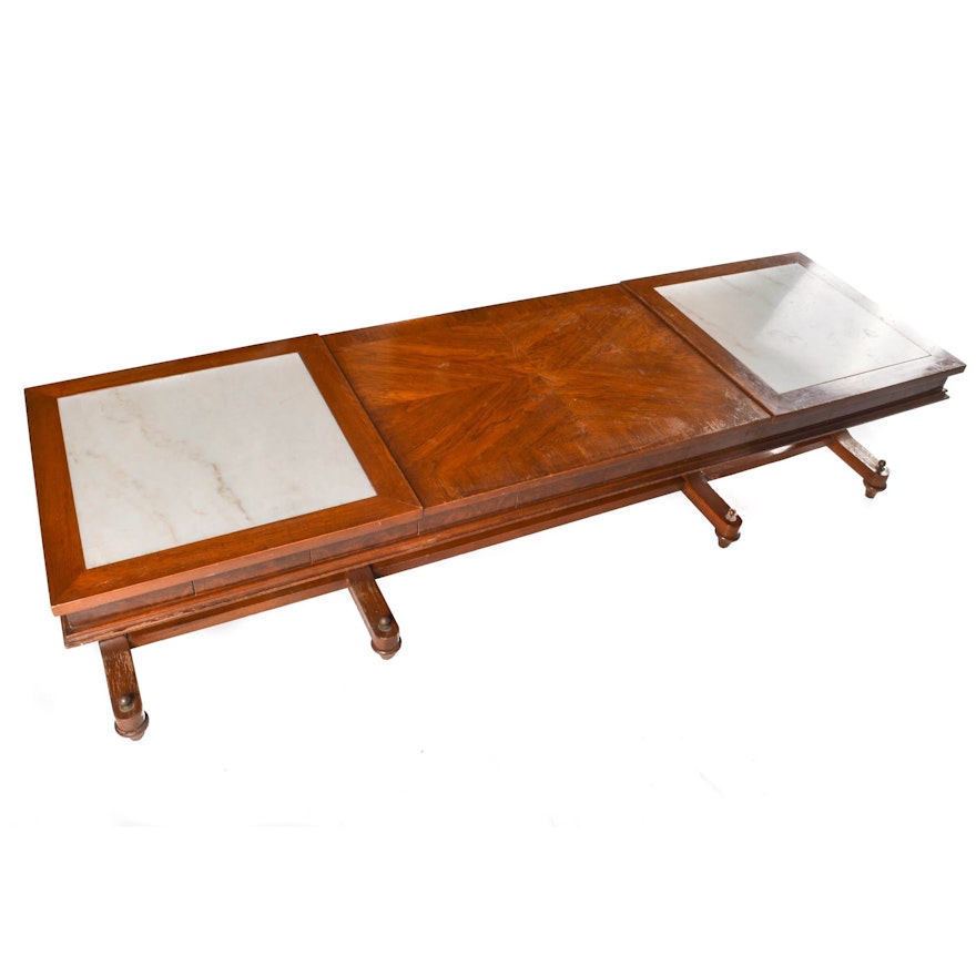 Coffee Table With Marble Insets