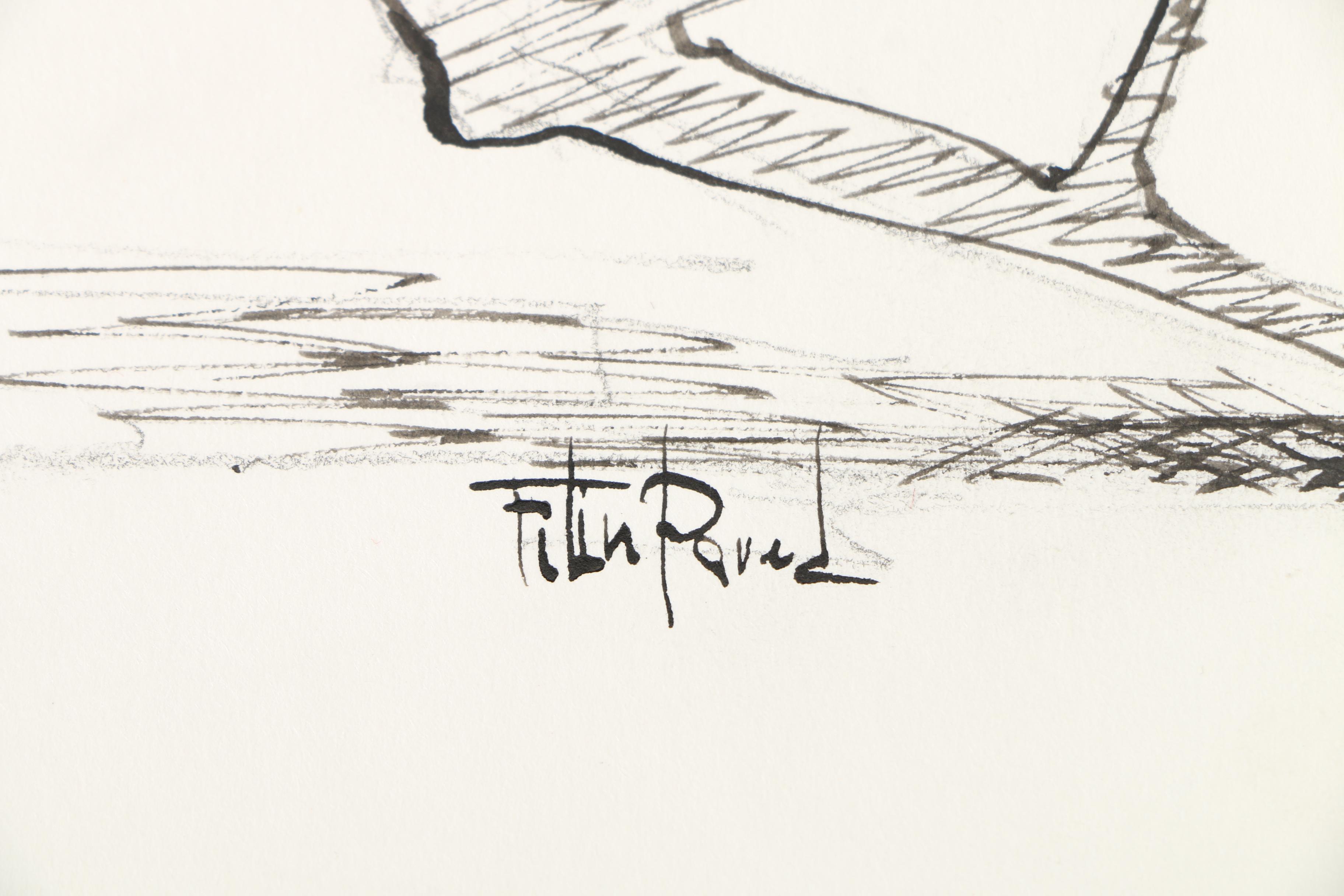 Pavel Filin Figural Drawings in Ink, Charcoal, and Graphite