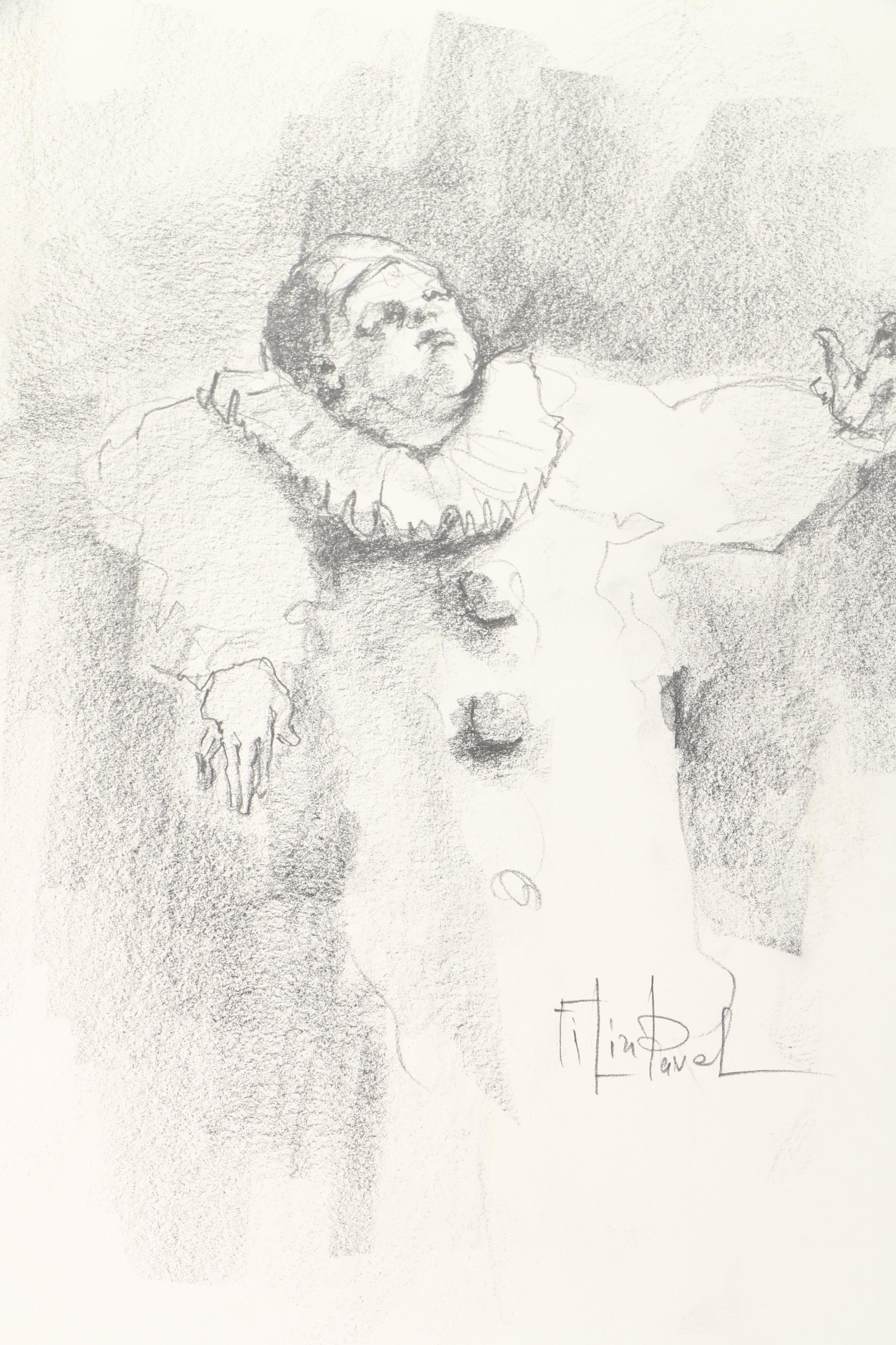 Pavel Filin Figural Drawings in Ink, Charcoal, and Graphite