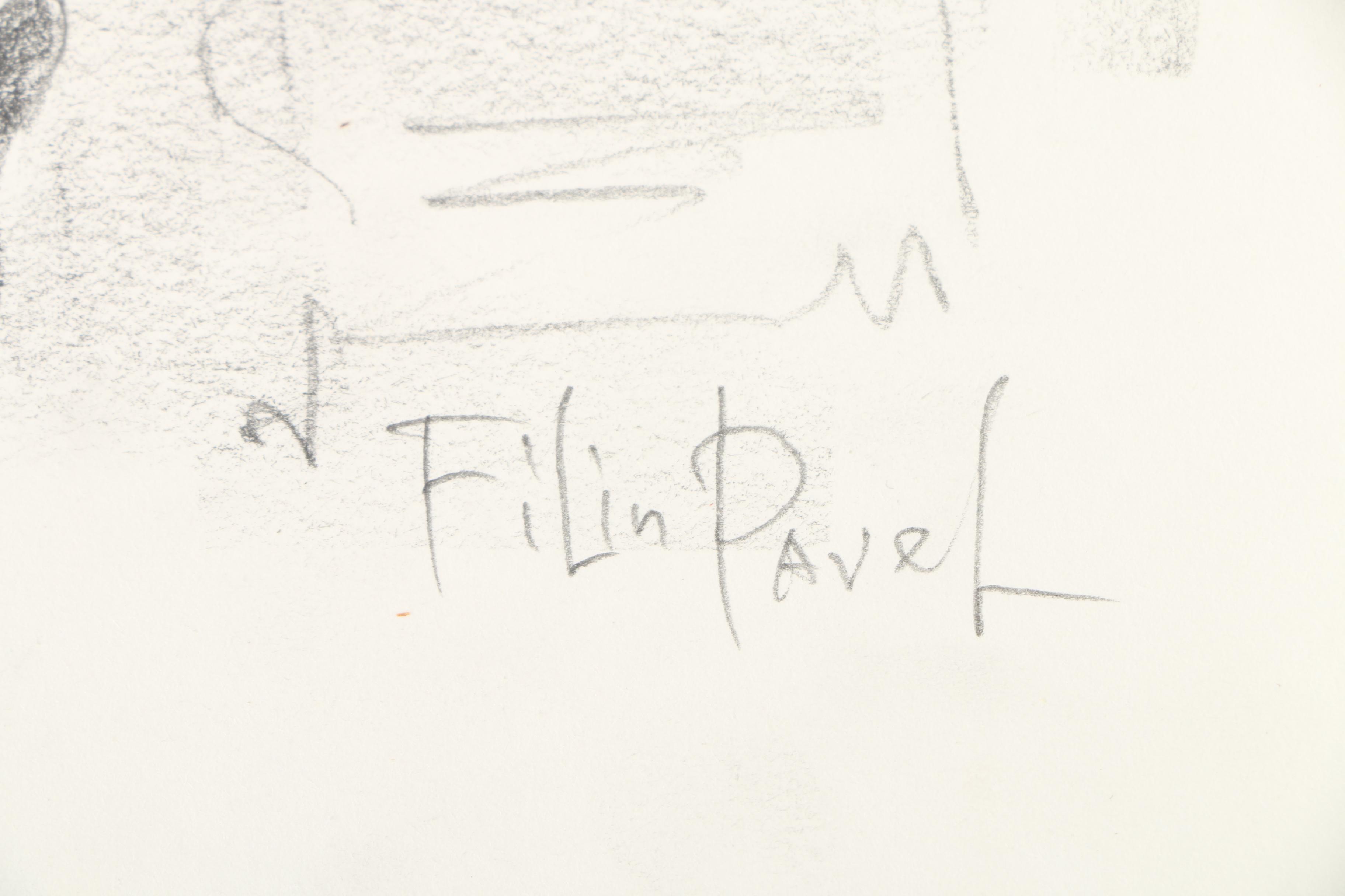 Pavel Filin Figural Drawings in Ink, Charcoal, and Graphite