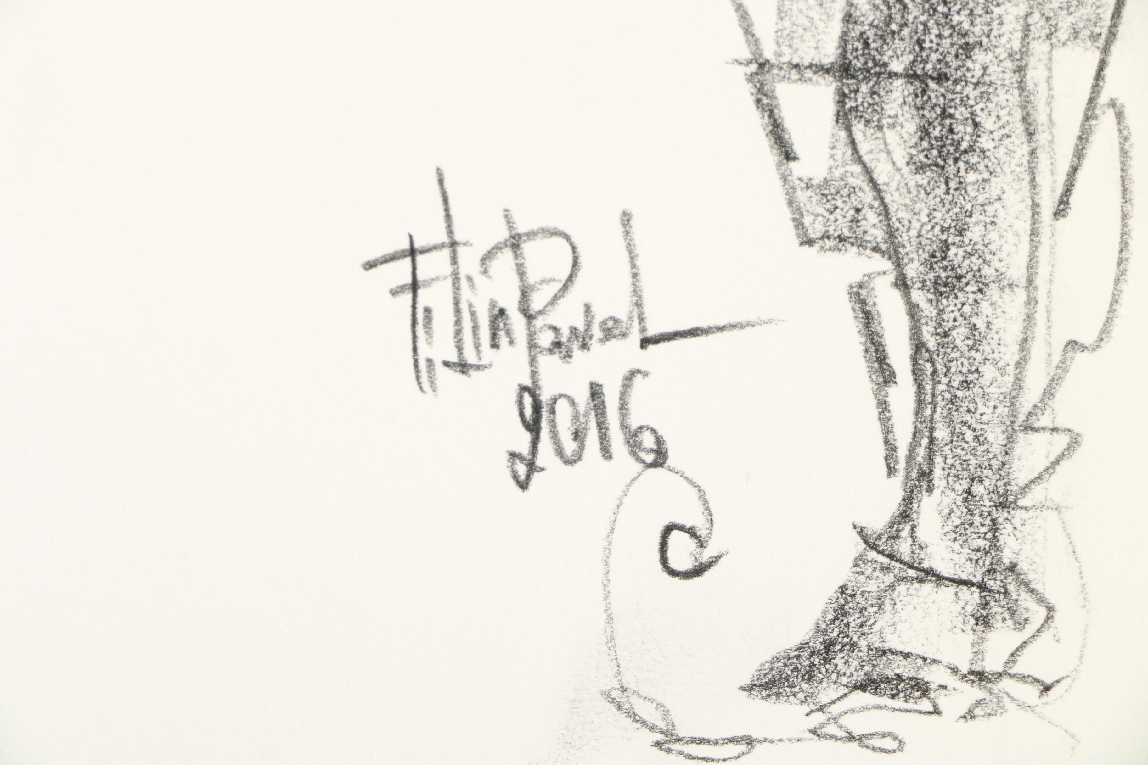 Pavel Filin Figural Drawings in Ink, Charcoal, and Graphite