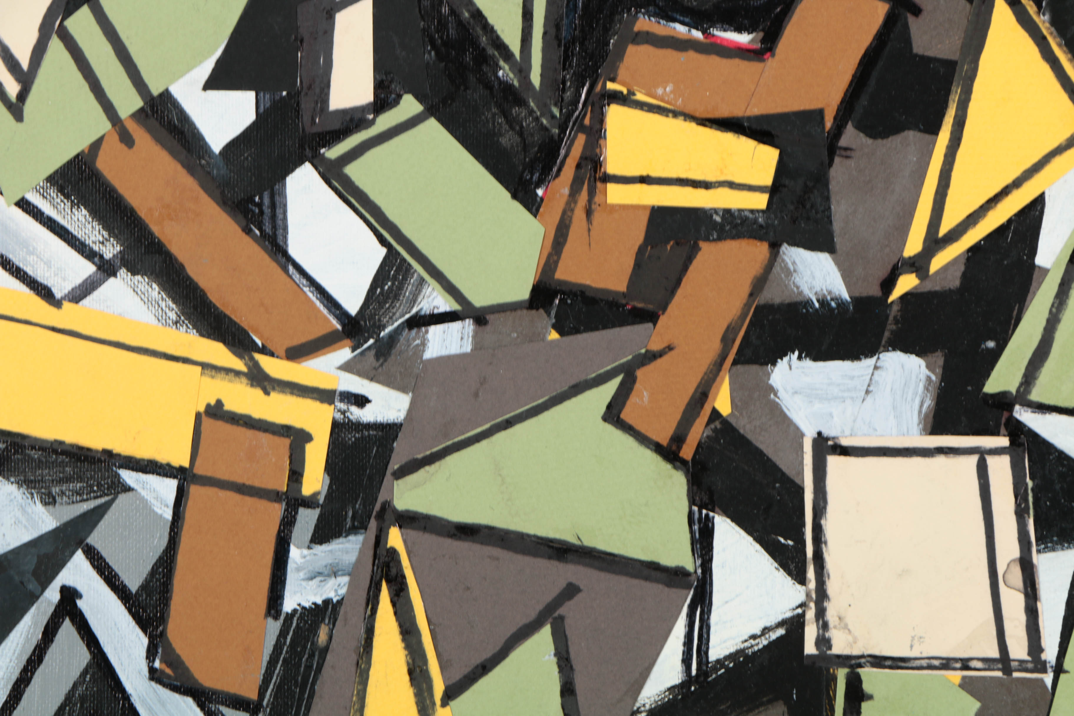 Assortment of Ronald Ahlström Mix Media Collage on Board