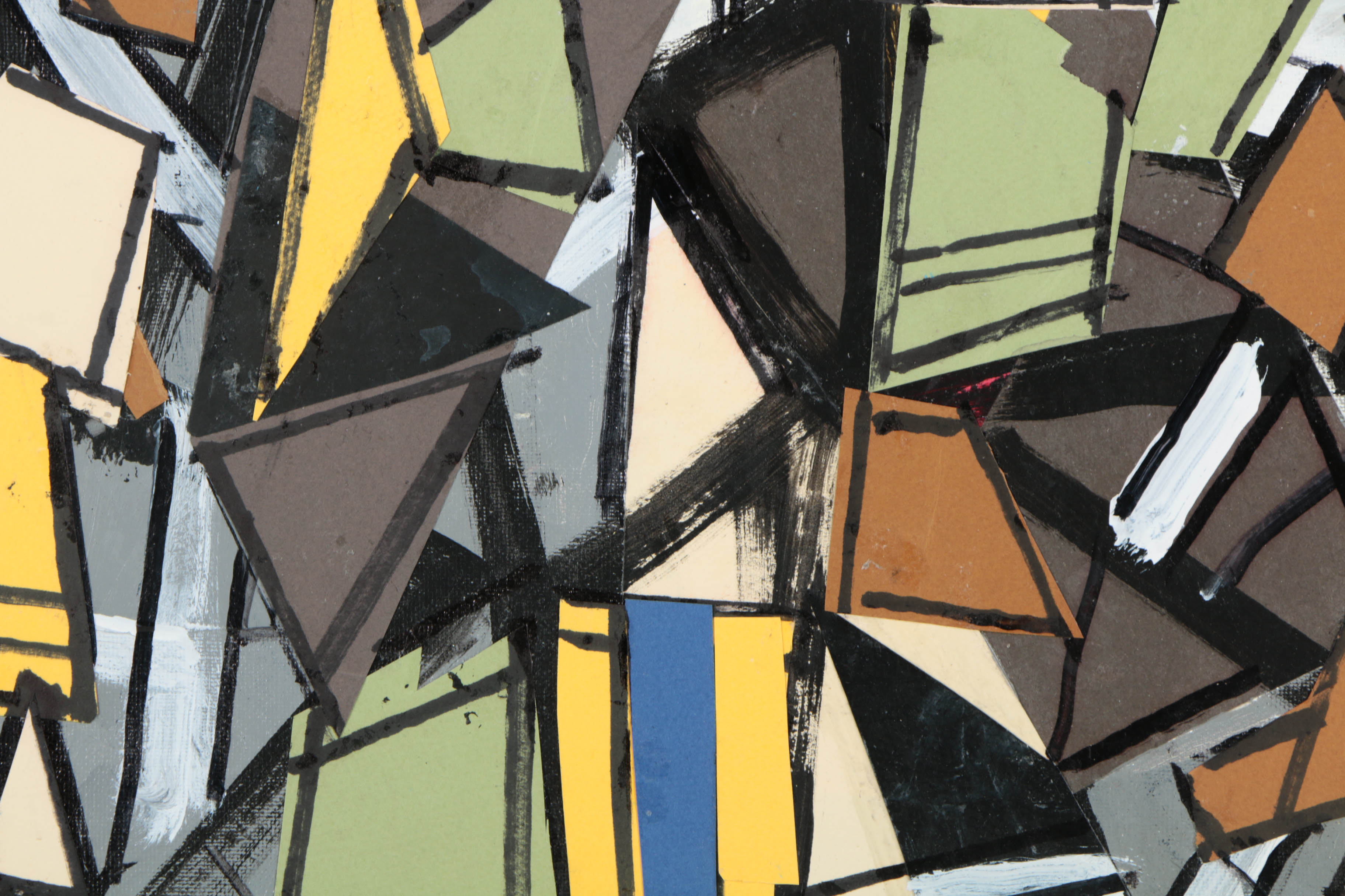 Assortment of Ronald Ahlström Mix Media Collage on Board