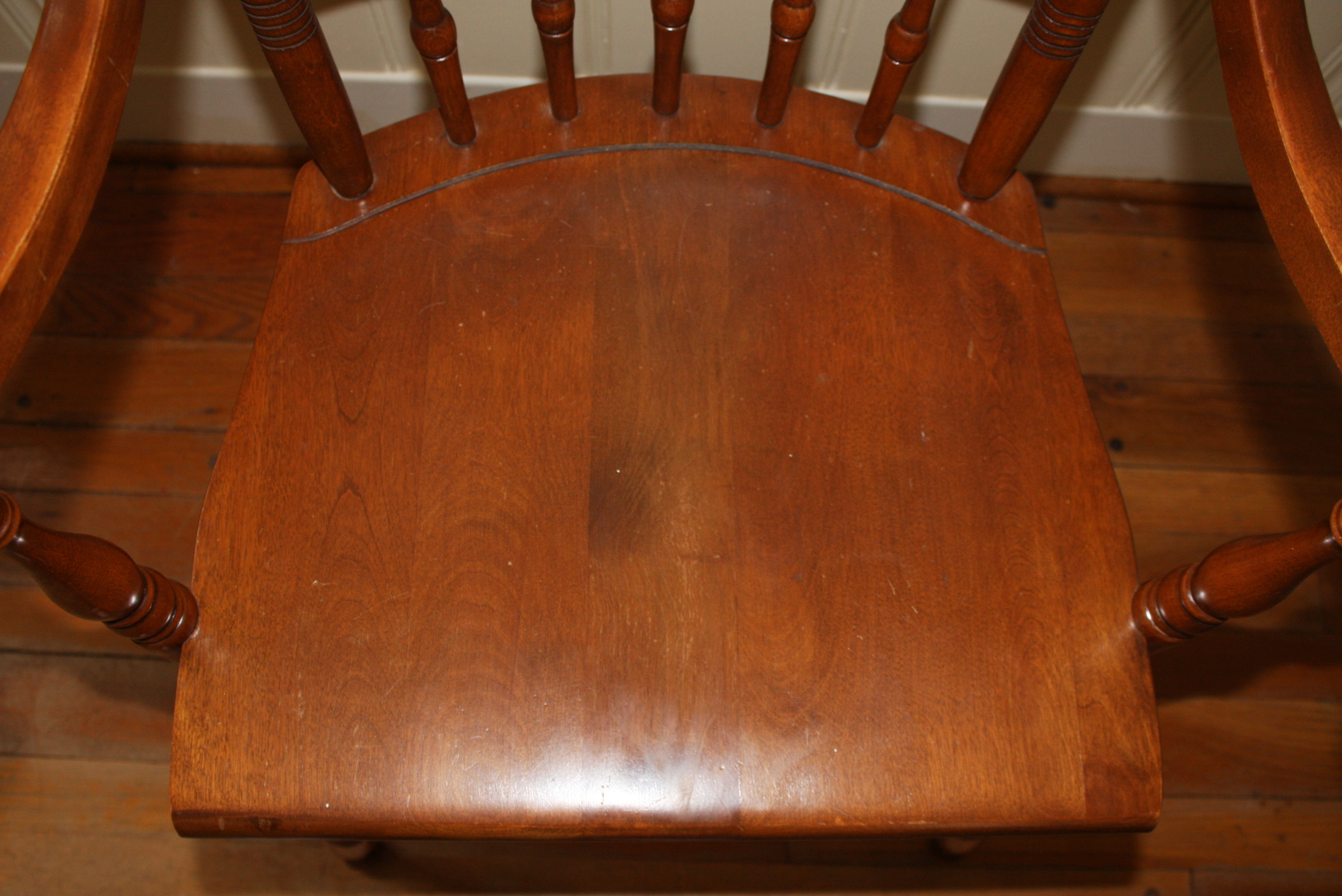 Vintage Butternut Arm Chair by S. Bent & Bros. Inc