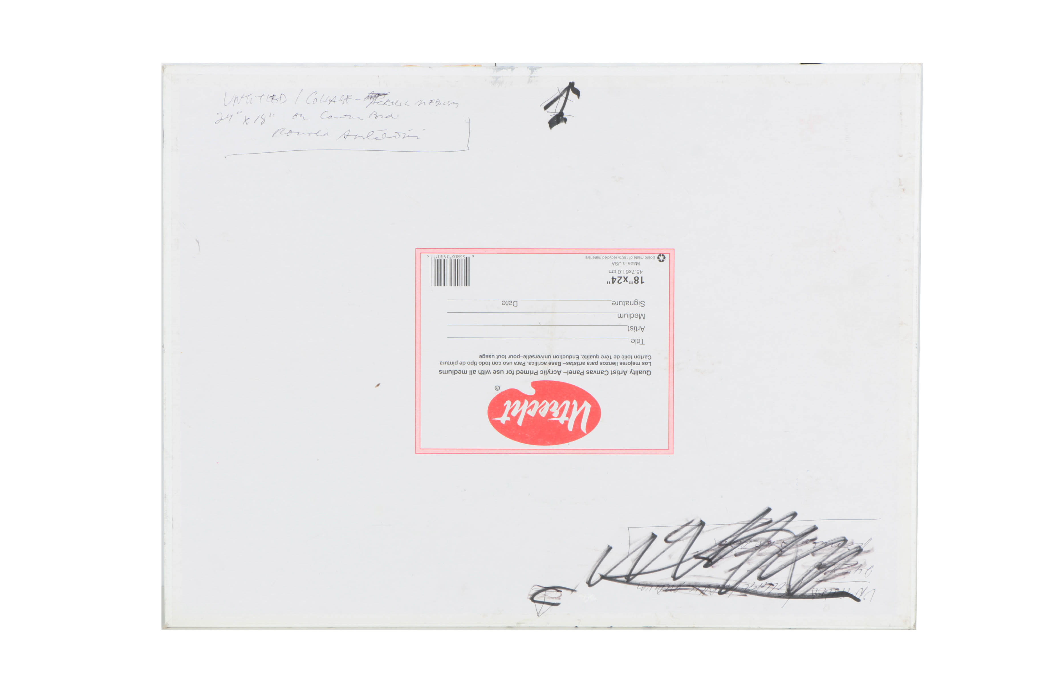 Assortment of Ronald Ahlström Mix Media Collage on Board