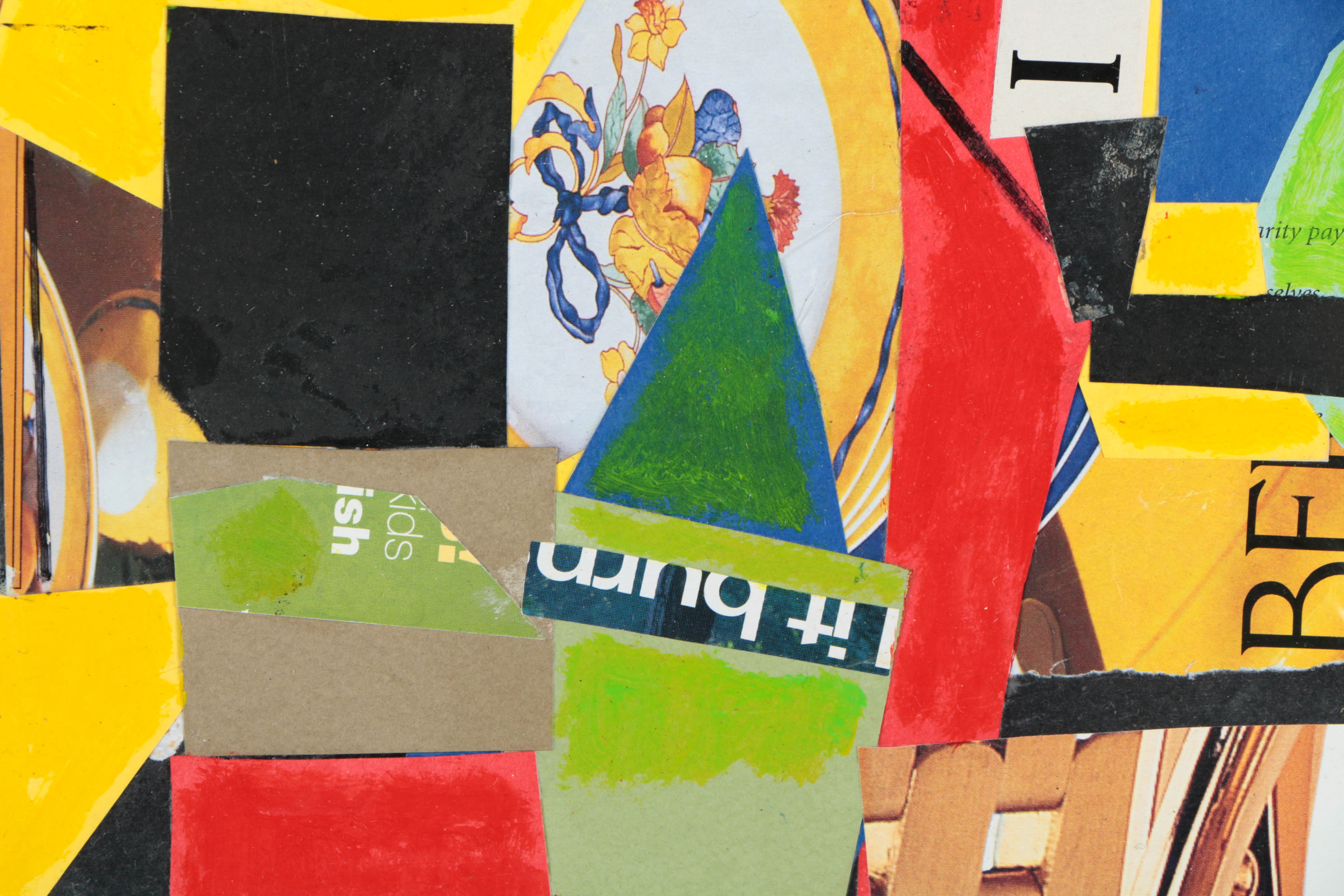 Assortment of Ronald Ahlström Mix Media Collage on Board