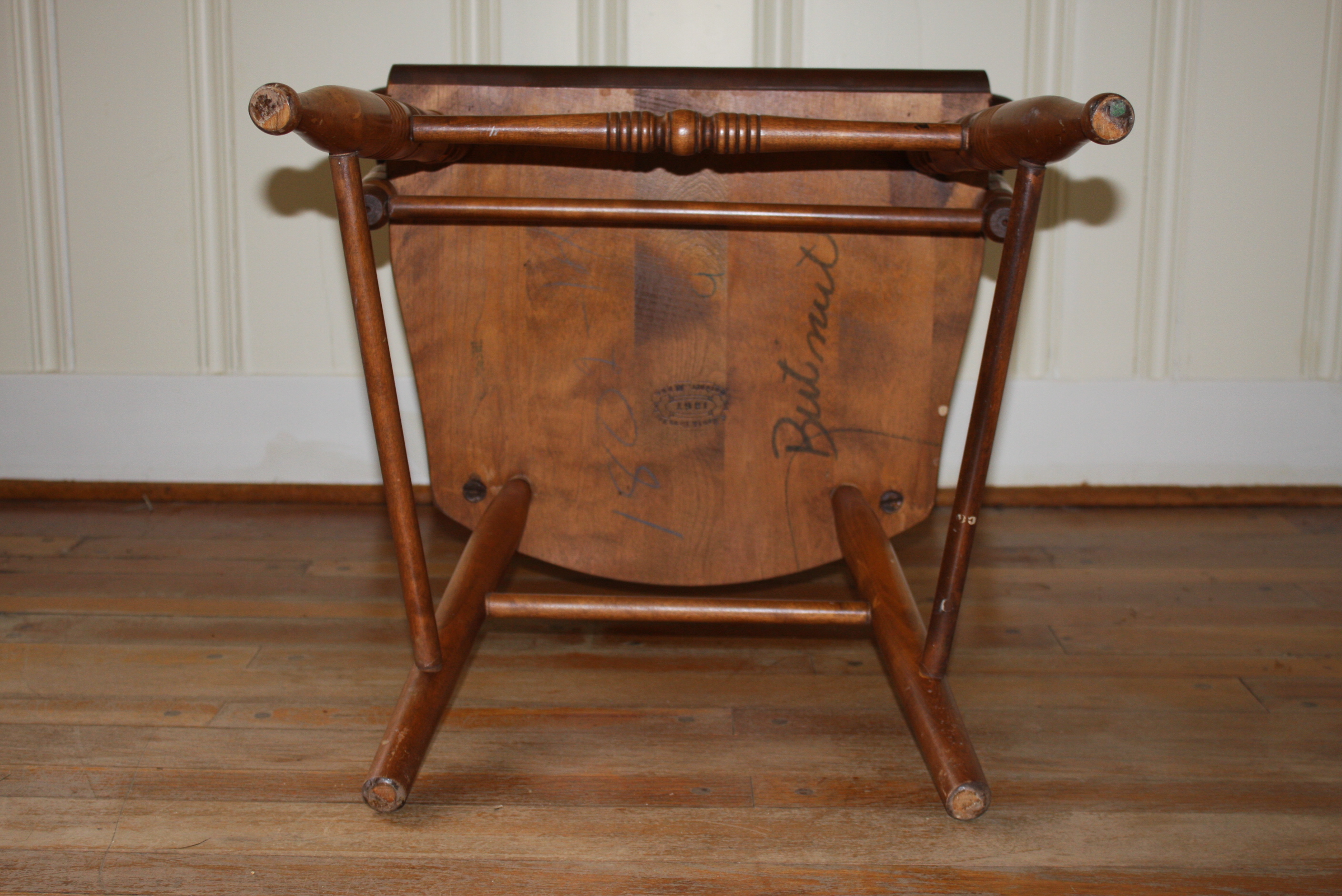 Vintage Butternut Arm Chair by S. Bent & Bros. Inc