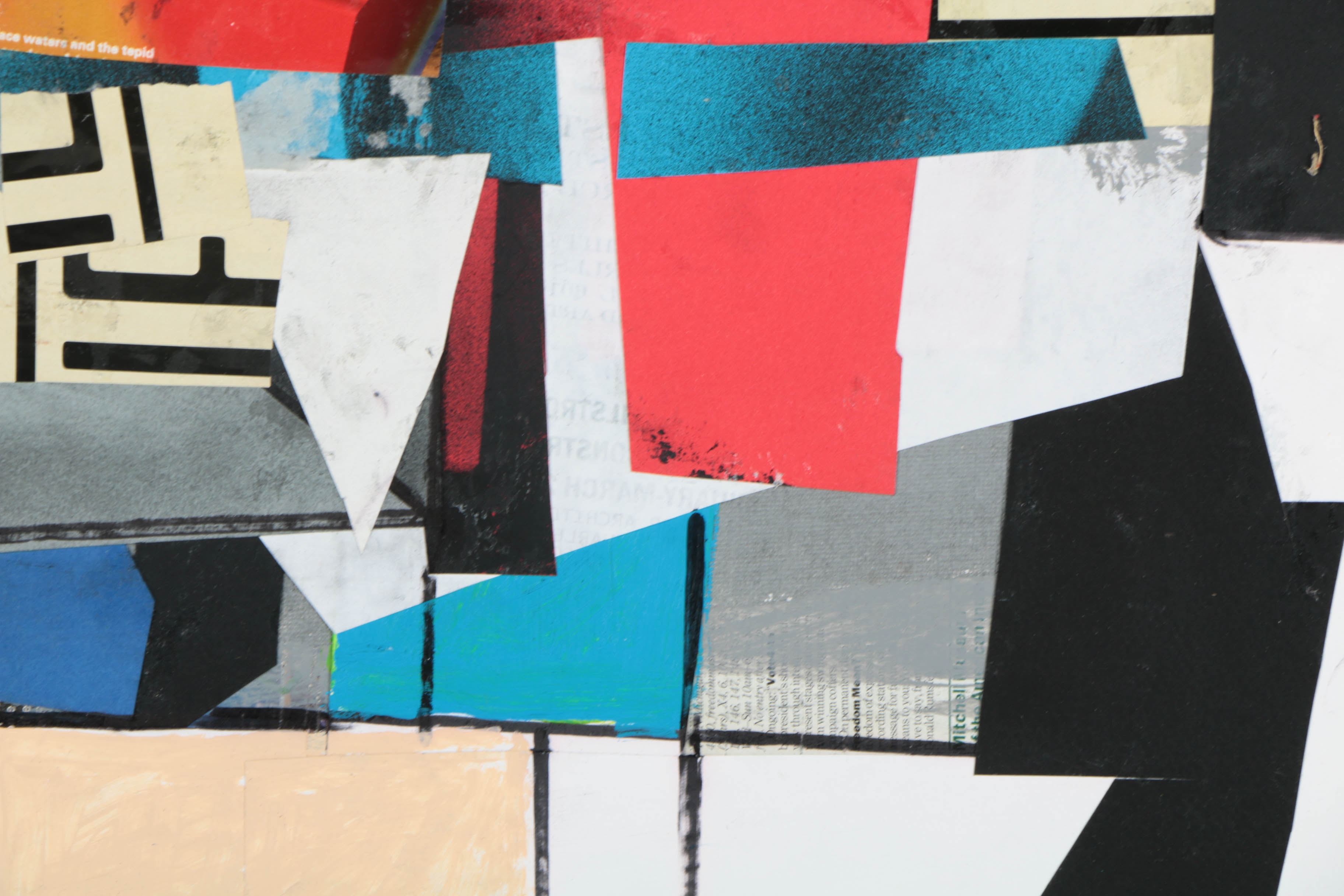 Assortment of Ronald Ahlström Mix Media Collage on Board