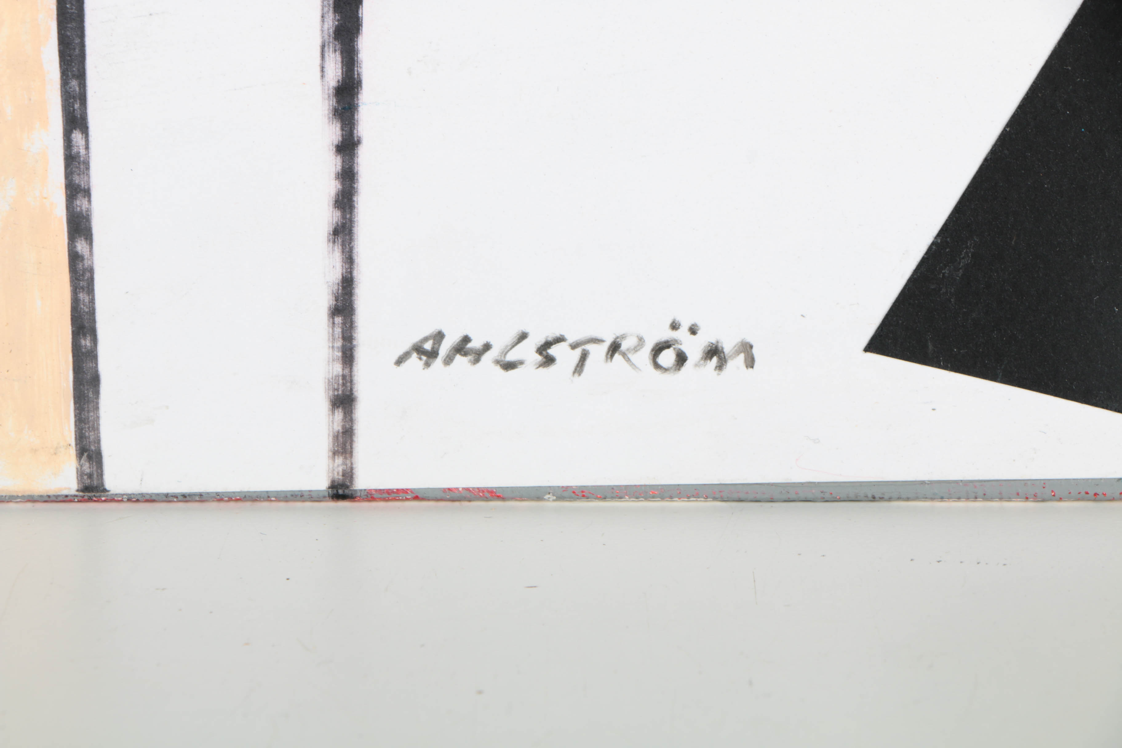 Assortment of Ronald Ahlström Mix Media Collage on Board