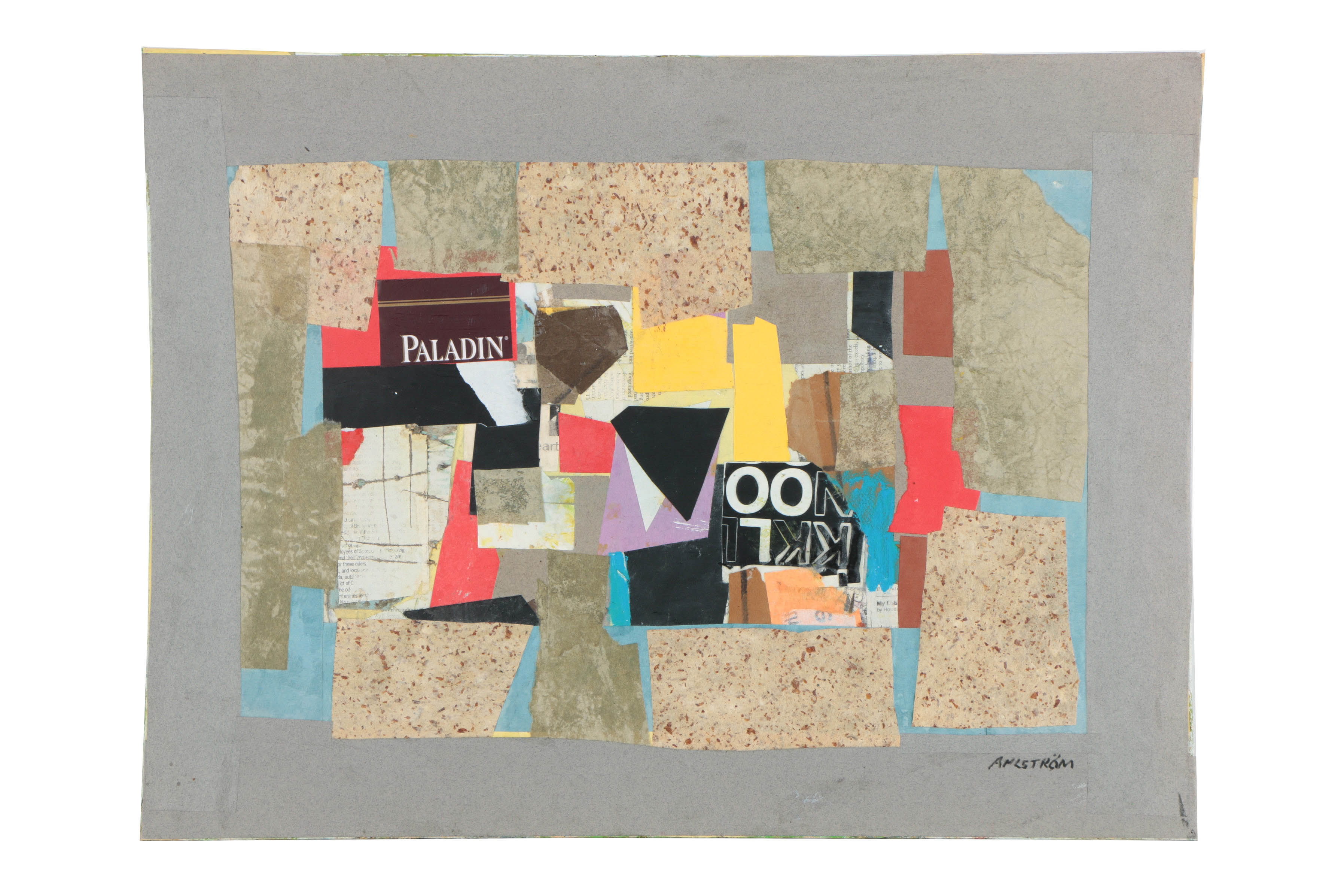 Collection of Ronald Ahlström Mix Media Collage on Board