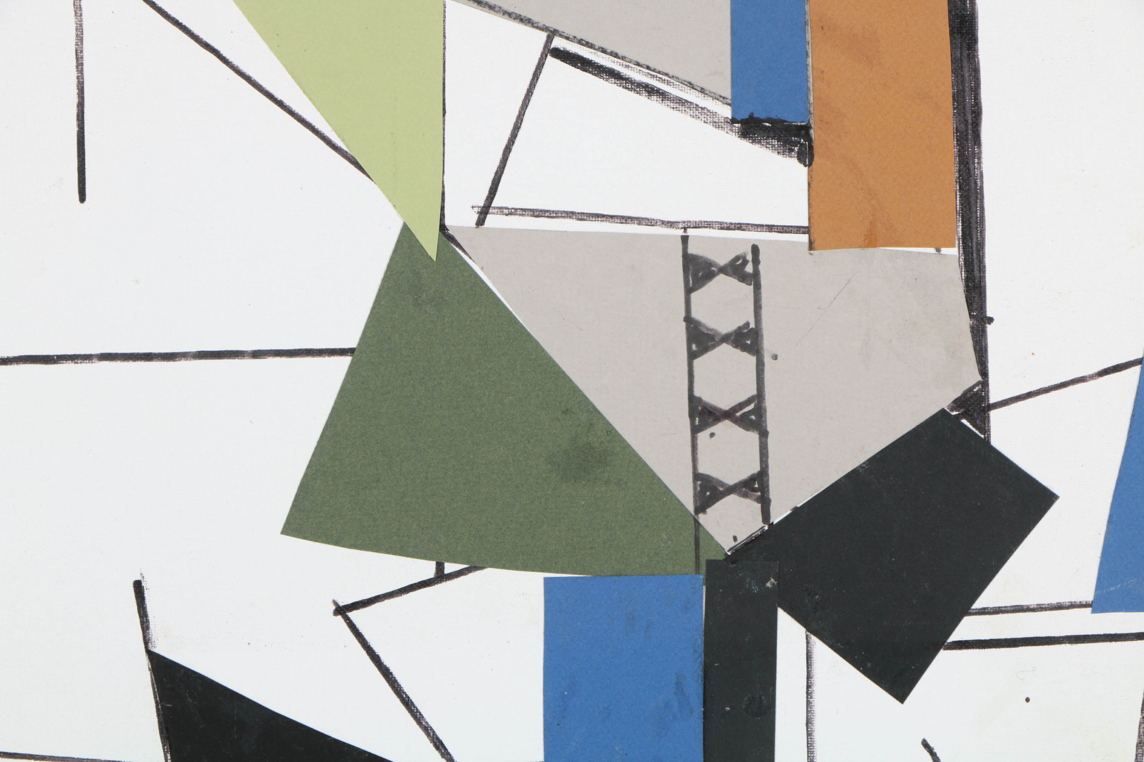 Assortment of Ronald Ahlström Mix Media Collage on Board