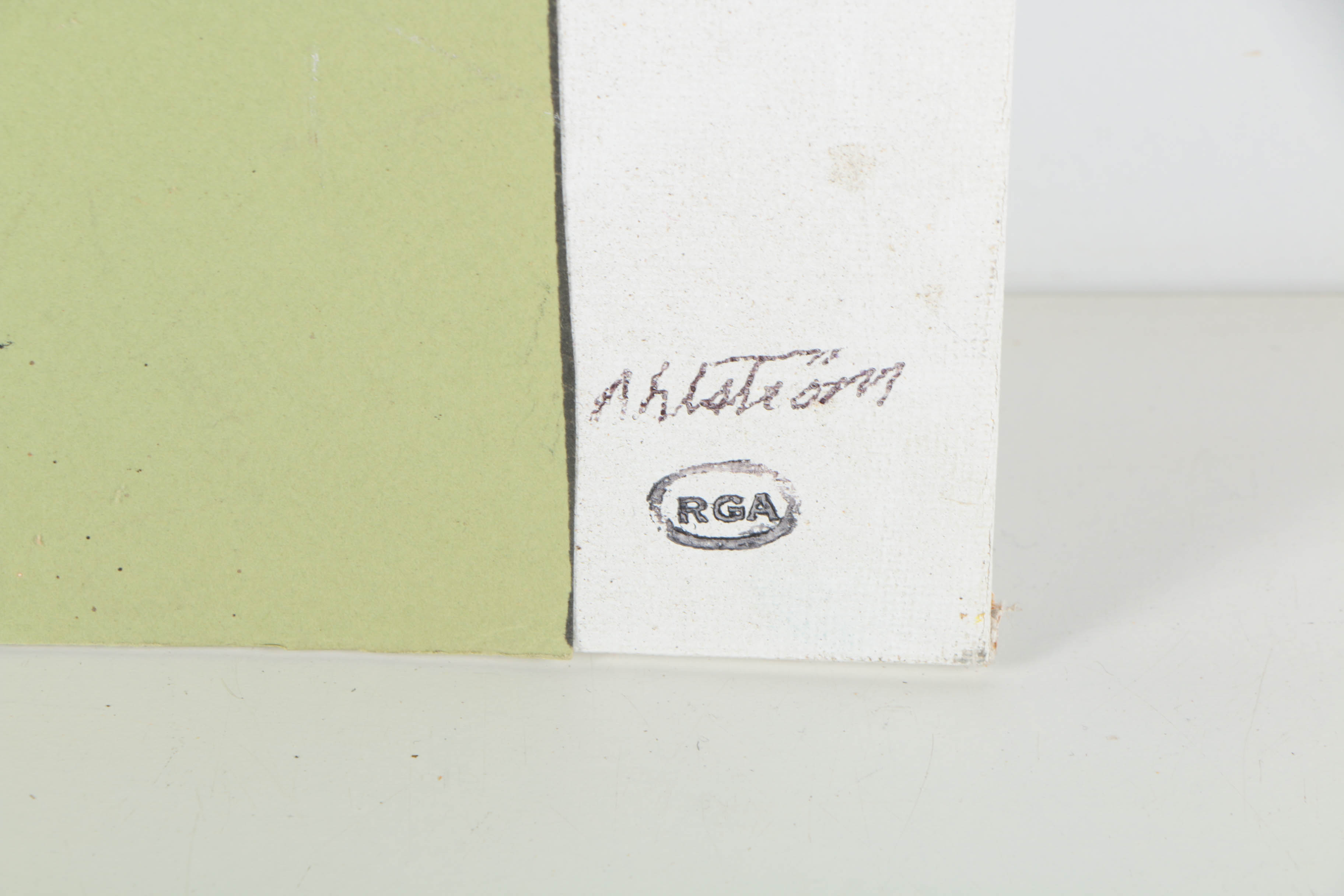 Assortment of Ronald Ahlström Mix Media Collage on Board