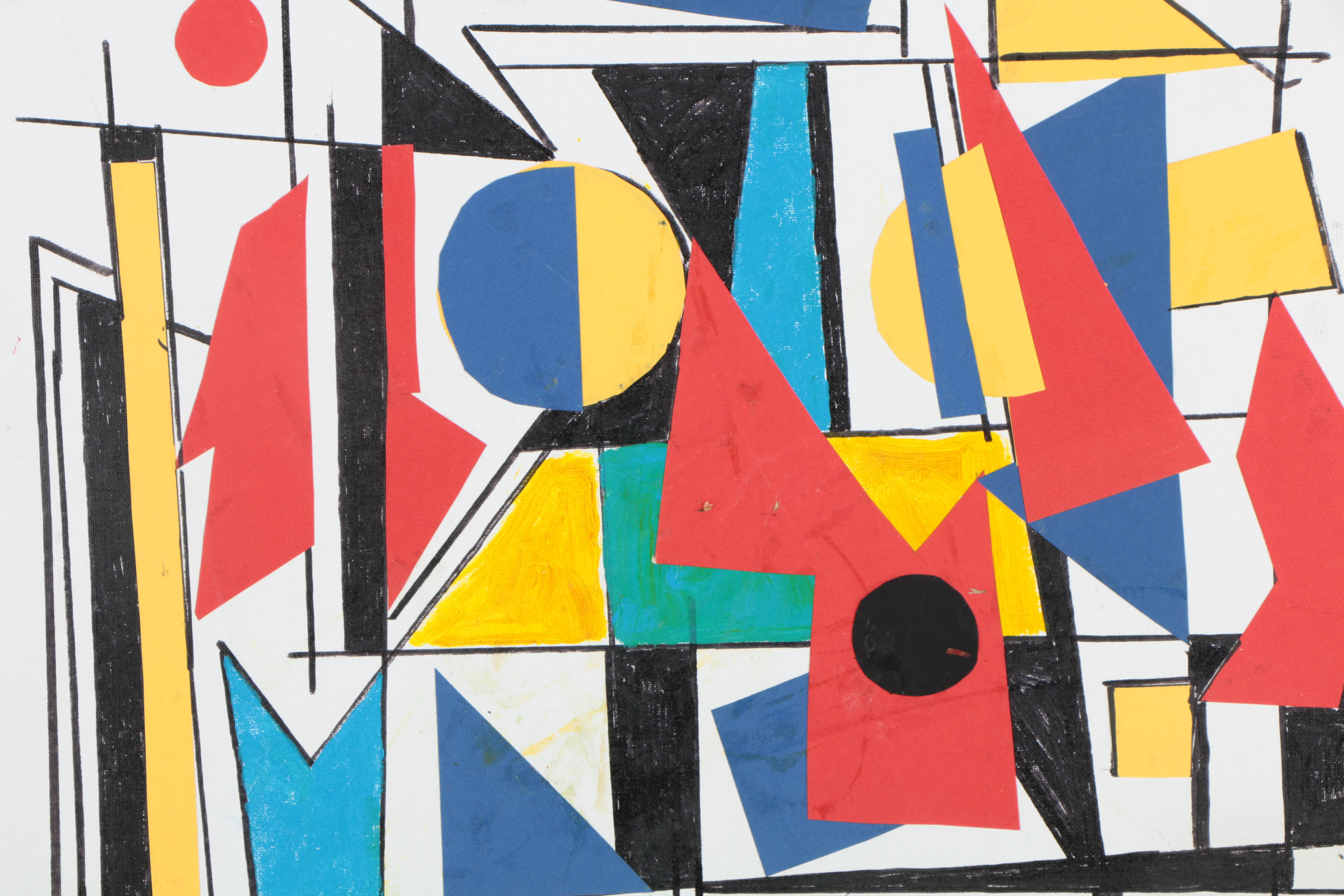 Assortment of Ronald Ahlström Mix Media Collage on Board