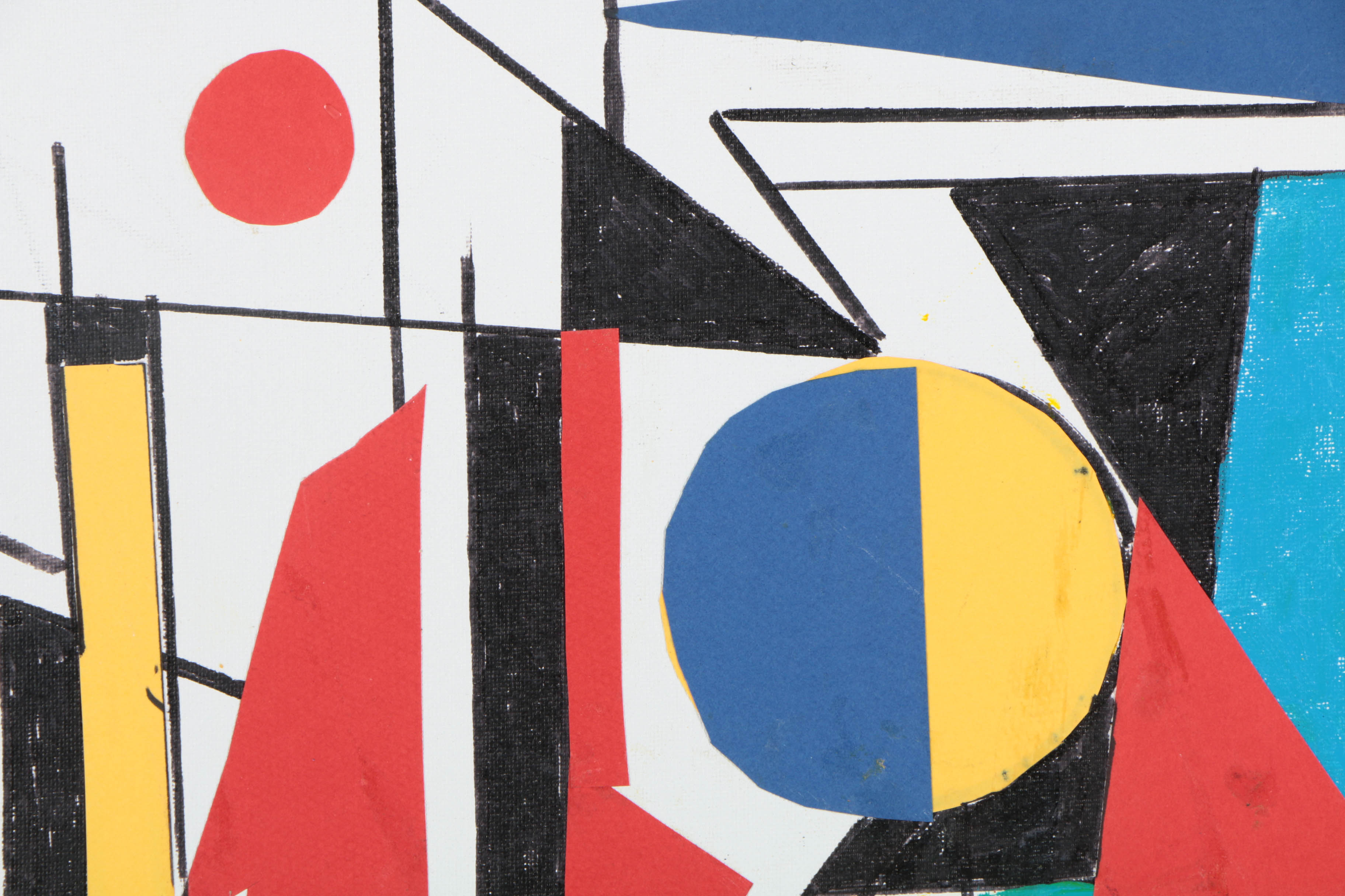 Assortment of Ronald Ahlström Mix Media Collage on Board