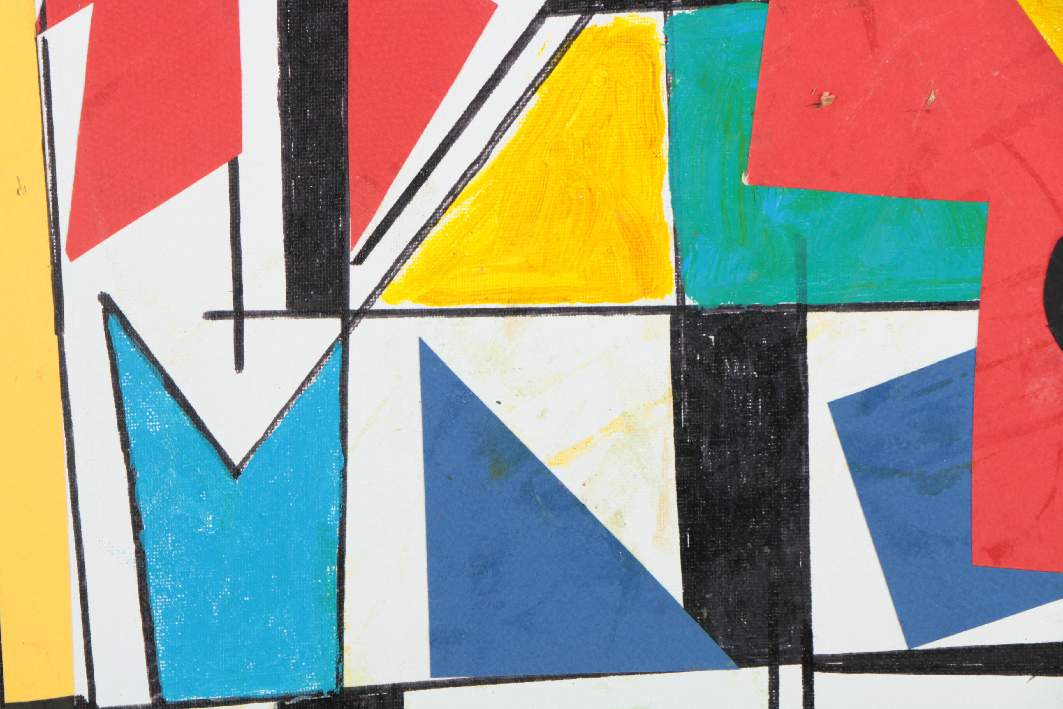 Assortment of Ronald Ahlström Mix Media Collage on Board