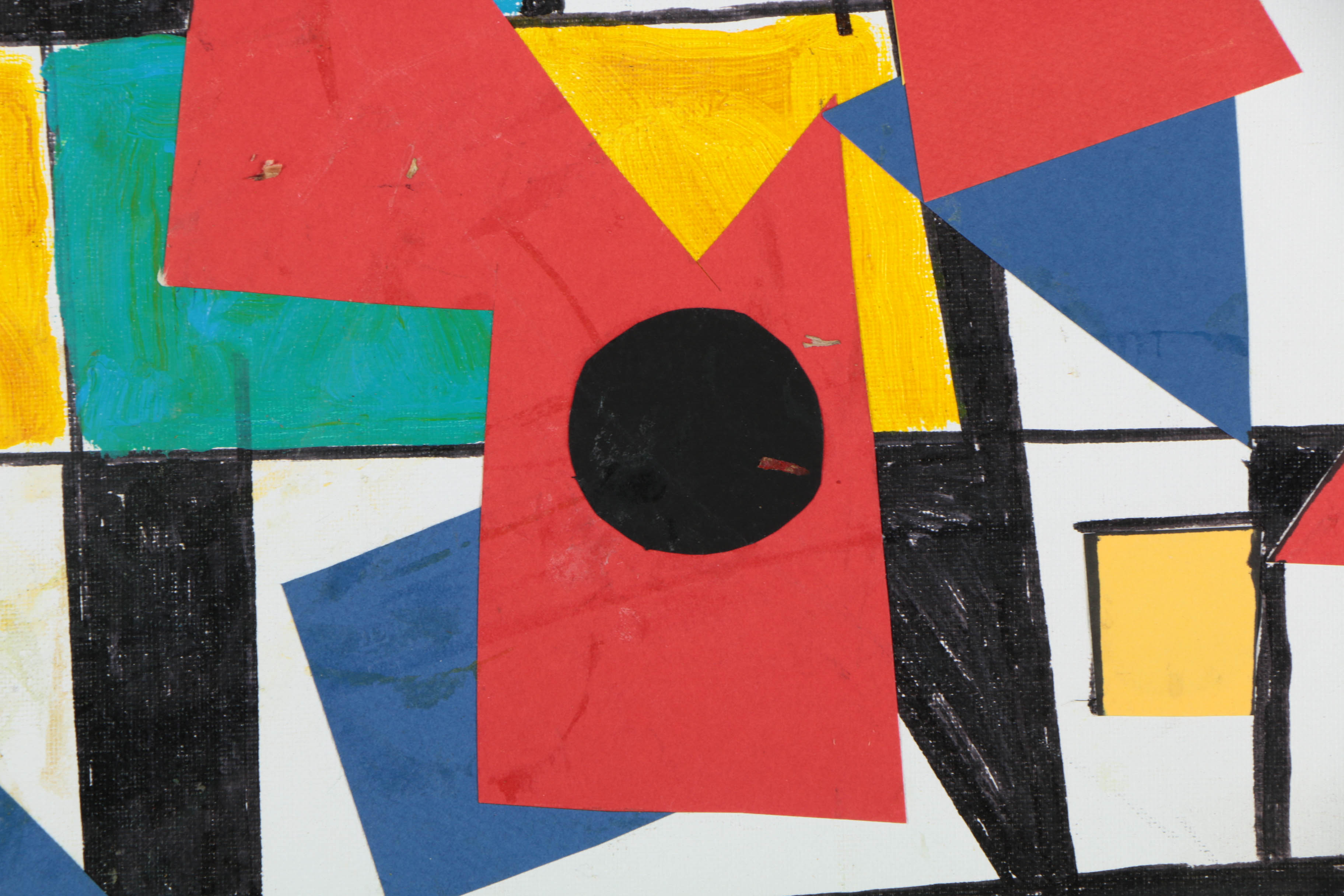 Assortment of Ronald Ahlström Mix Media Collage on Board