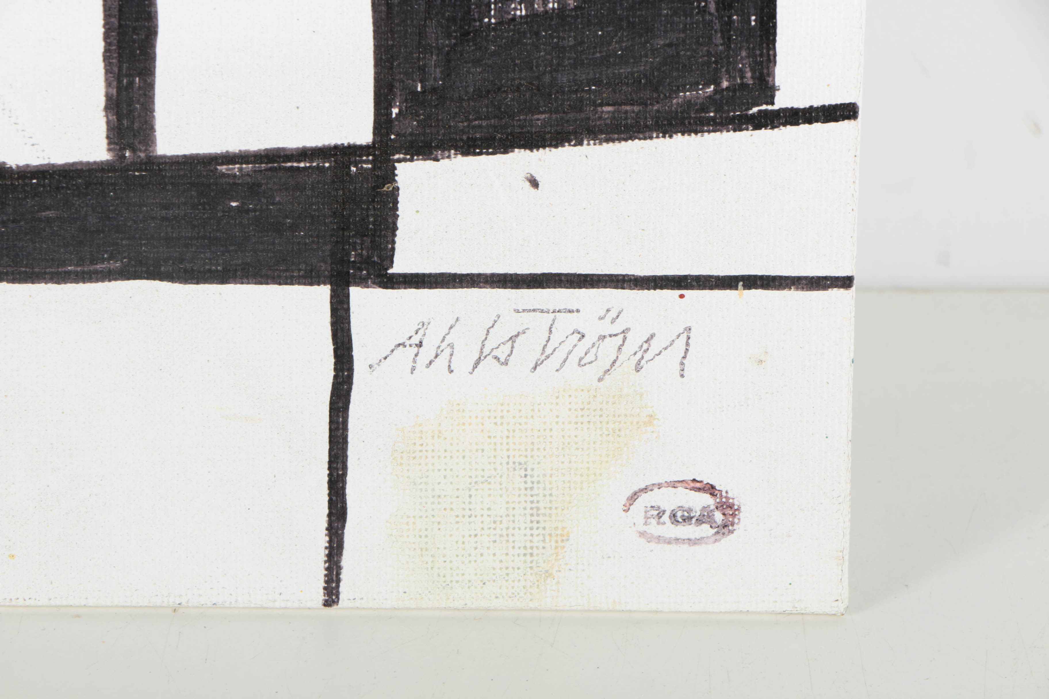 Assortment of Ronald Ahlström Mix Media Collage on Board