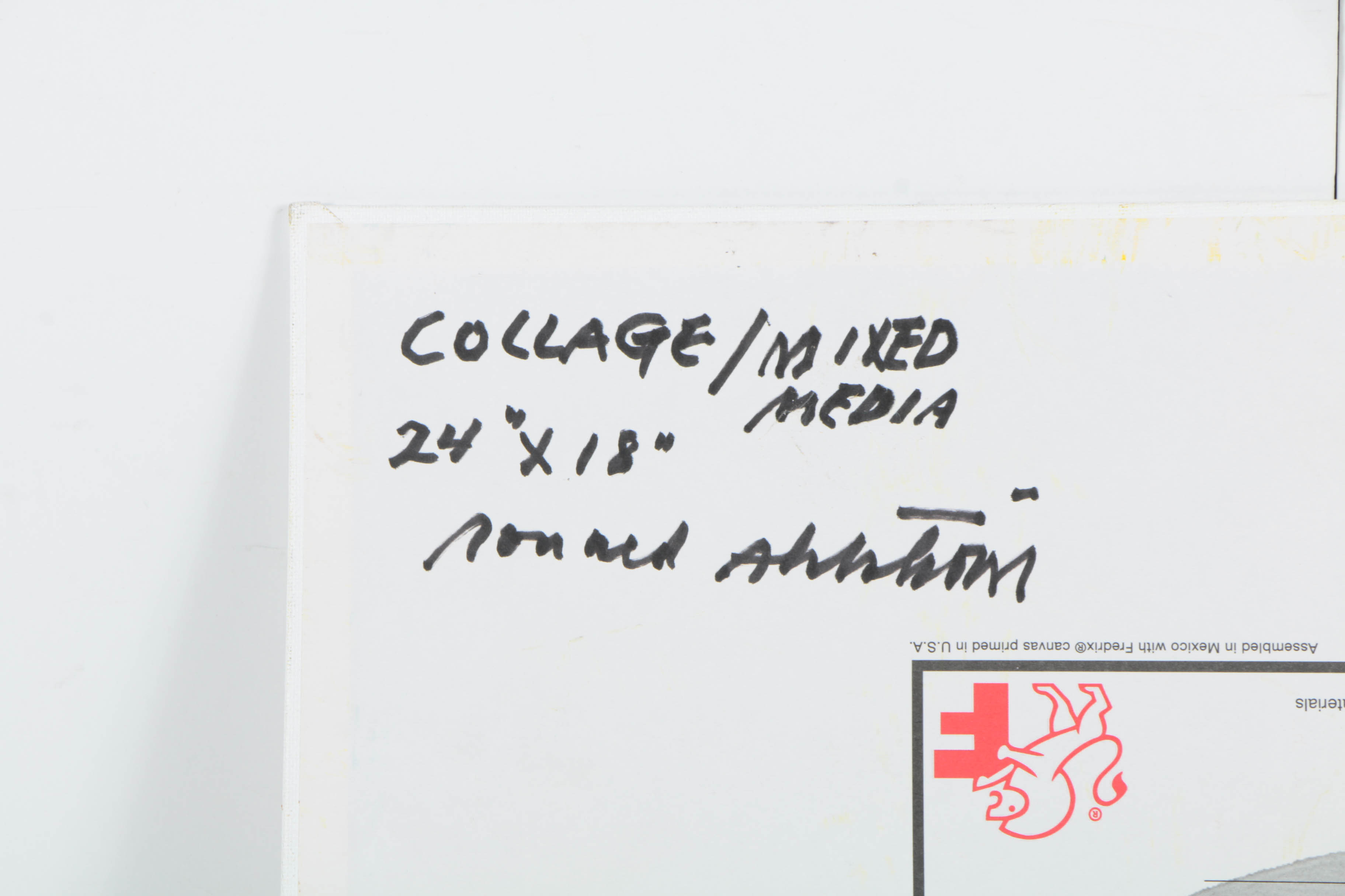 Assortment of Ronald Ahlström Mix Media Collage on Board