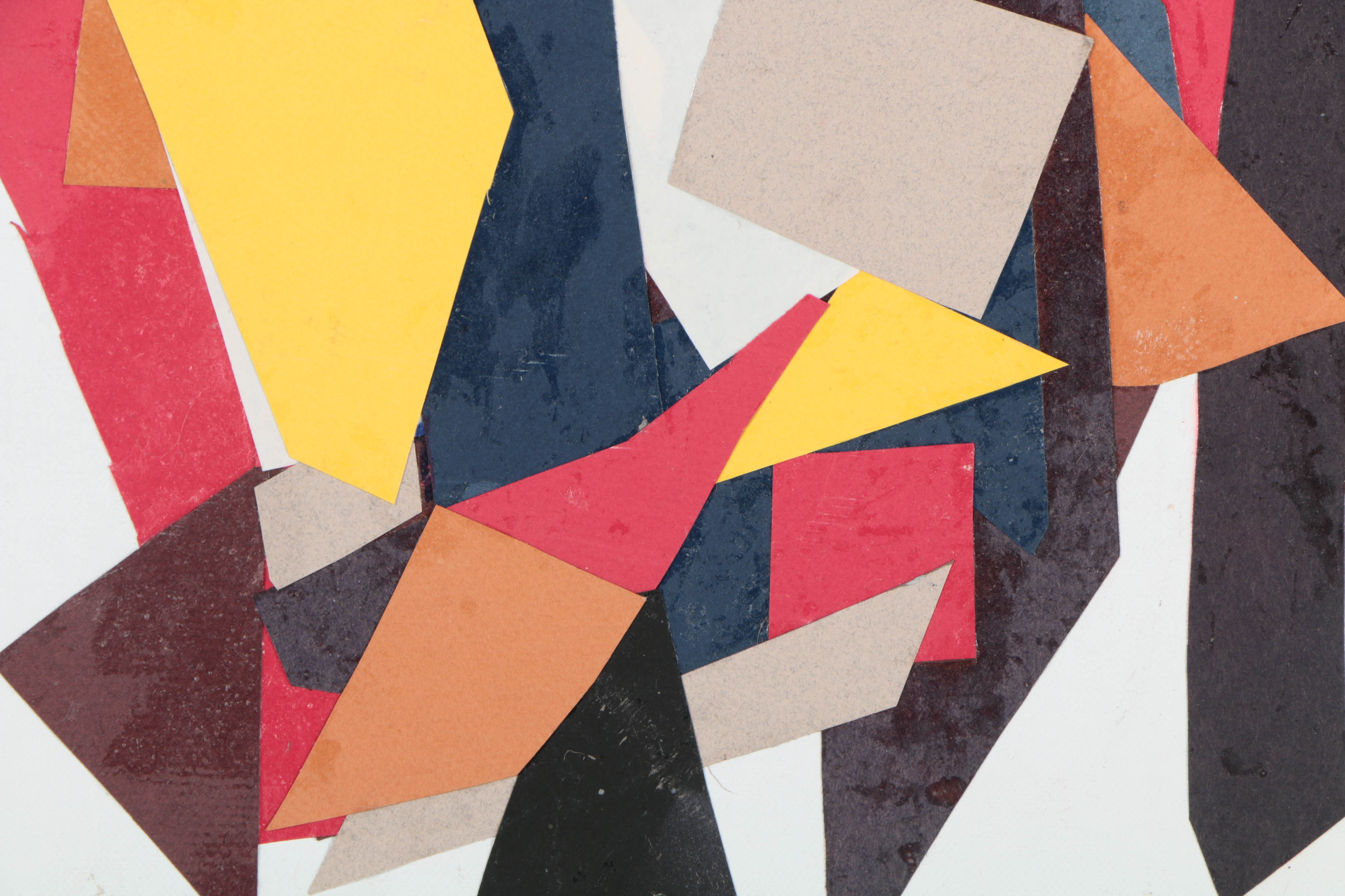 Assortment of Ronald Ahlström Mix Media Collage on Board