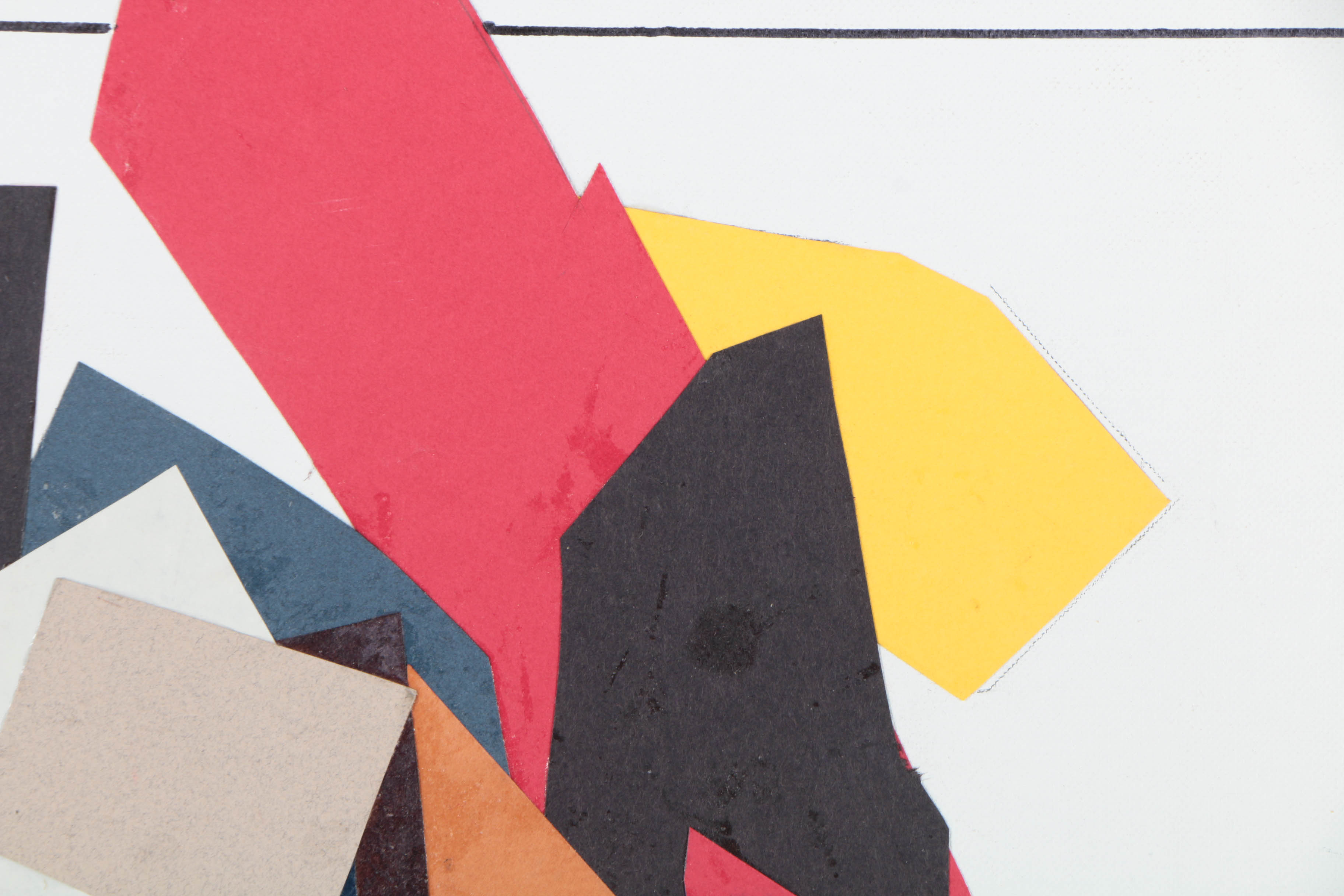 Assortment of Ronald Ahlström Mix Media Collage on Board