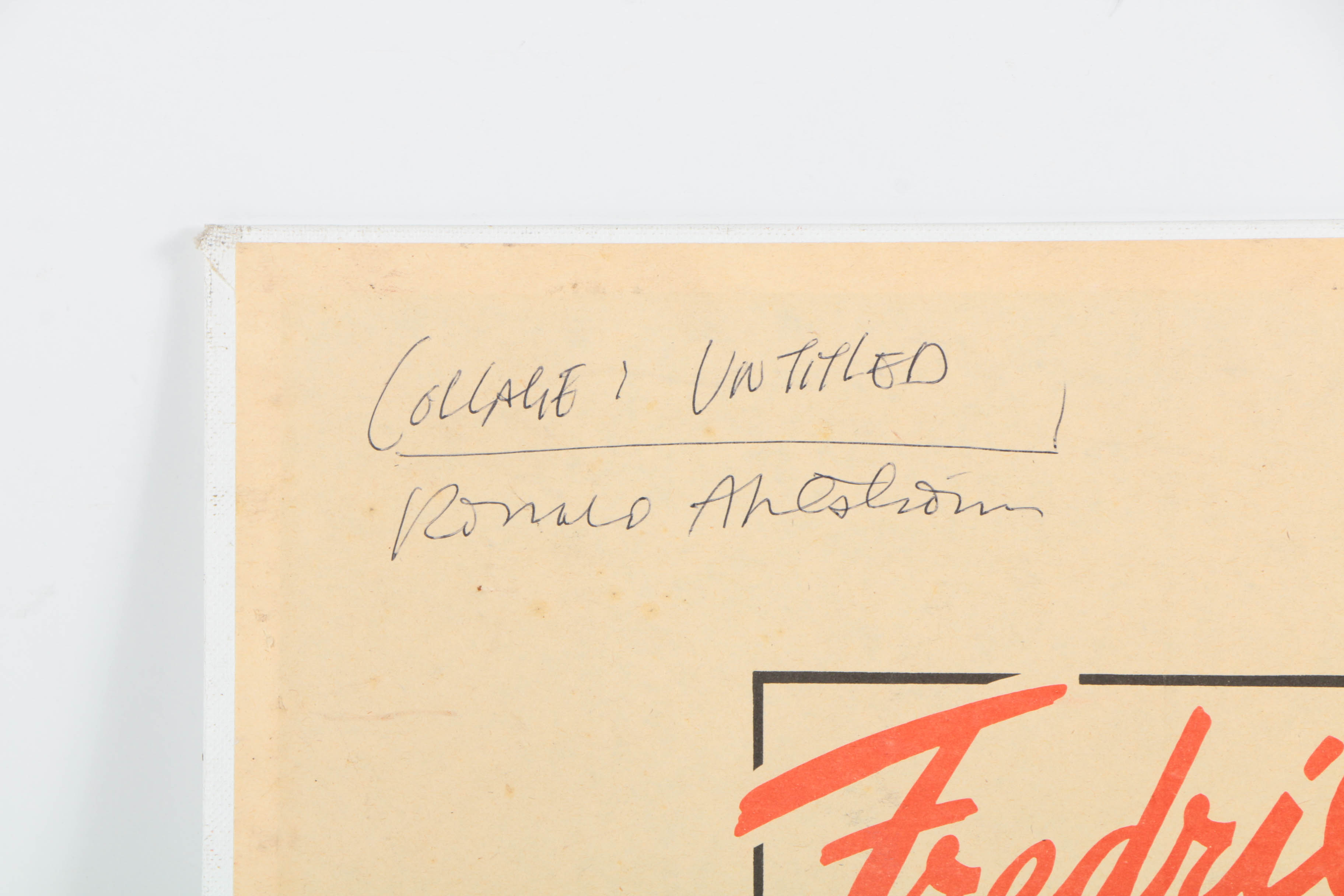 Assortment of Ronald Ahlström Mix Media Collage on Board