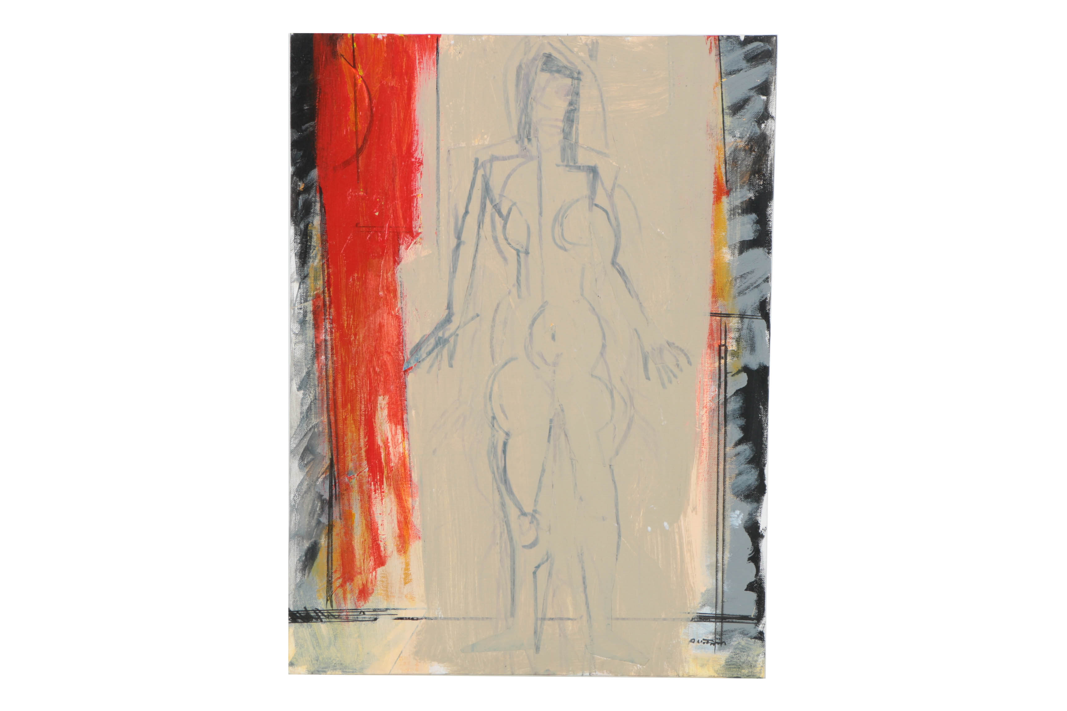 Assortment of Ronald Ahlström Mixed Media Collages on Canvas Board