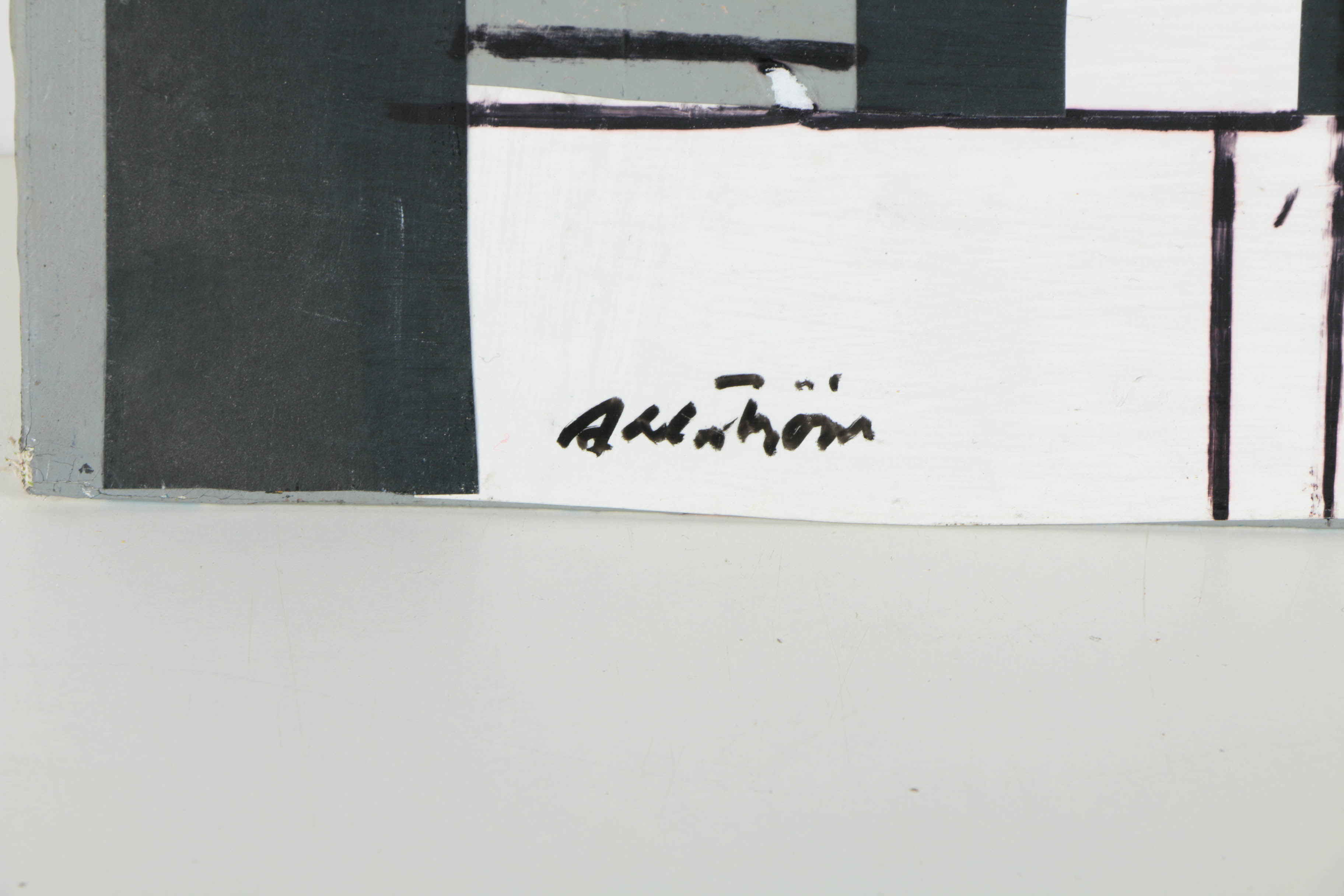 Assortment of Ronald Ahlström Mixed Media Collages on Canvas Board