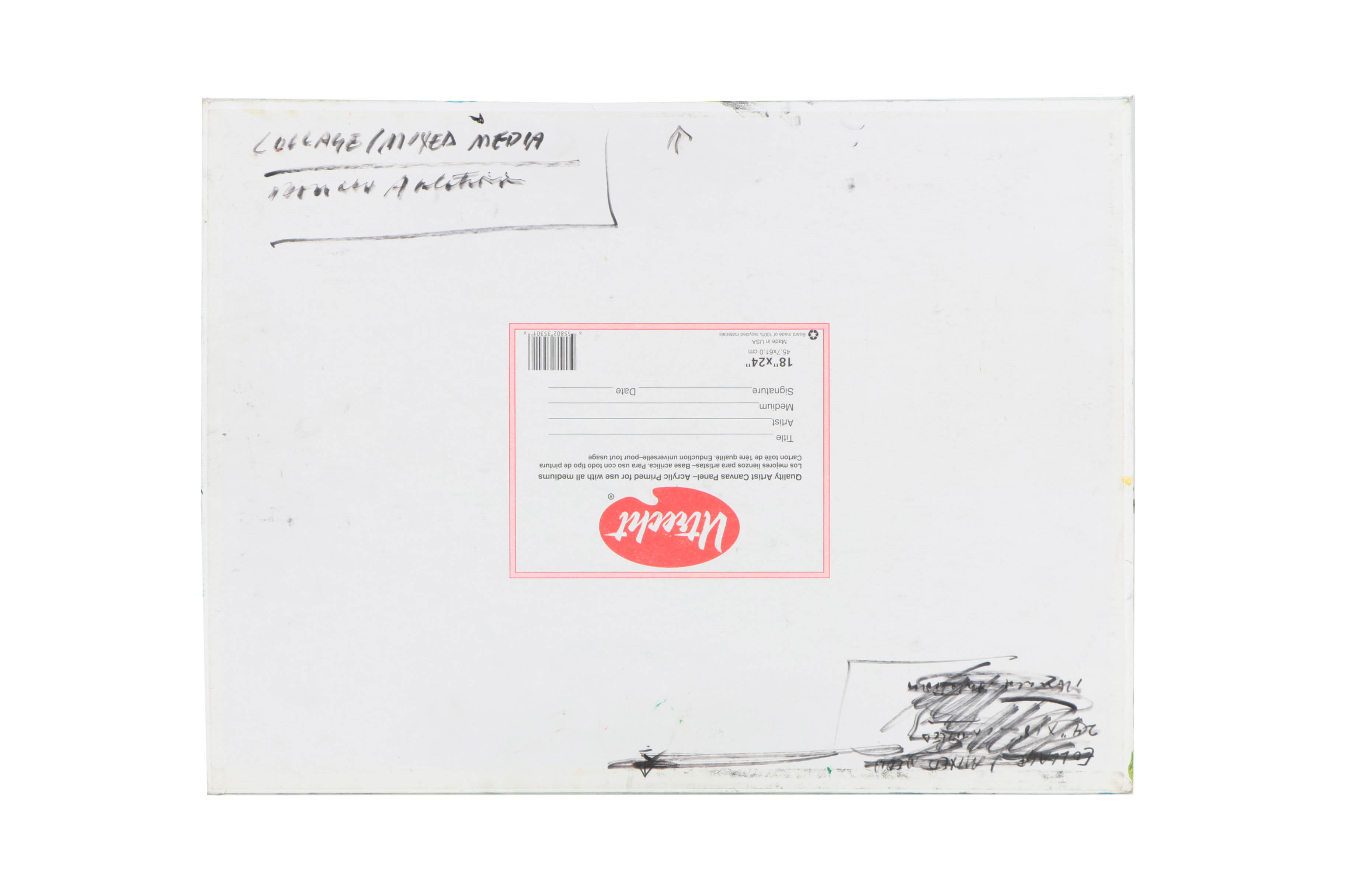 Assortment of Ronald Ahlström Mixed Media Collages on Canvas Board