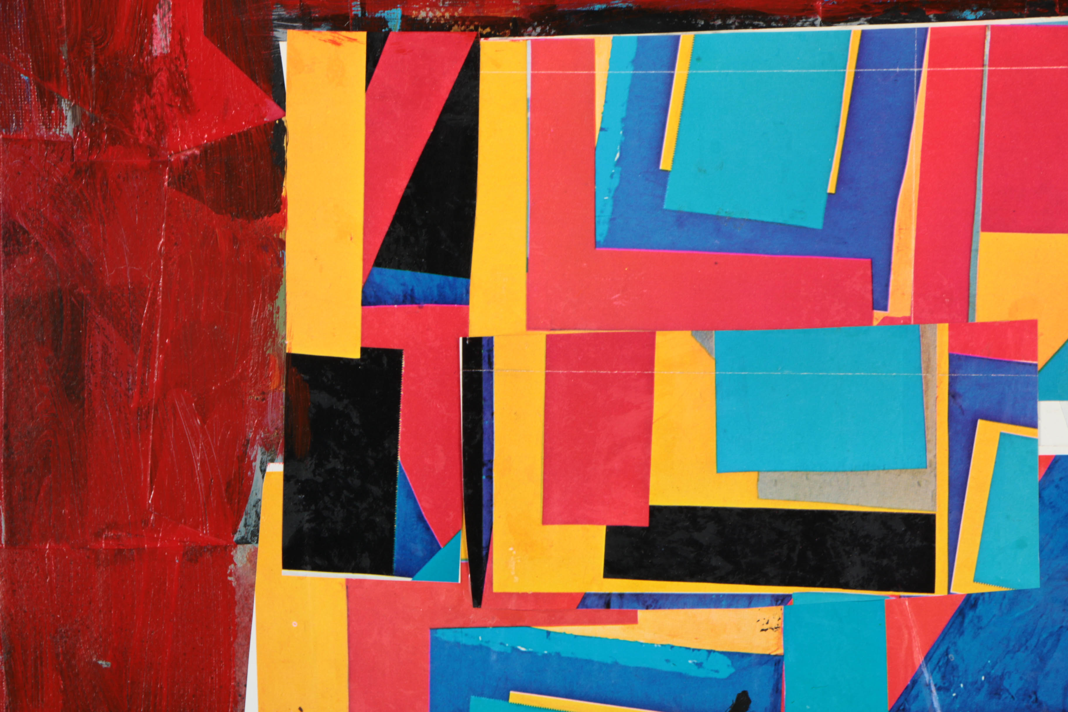 Assortment of Ronald Ahlström Mixed Media Collages on Canvas Board