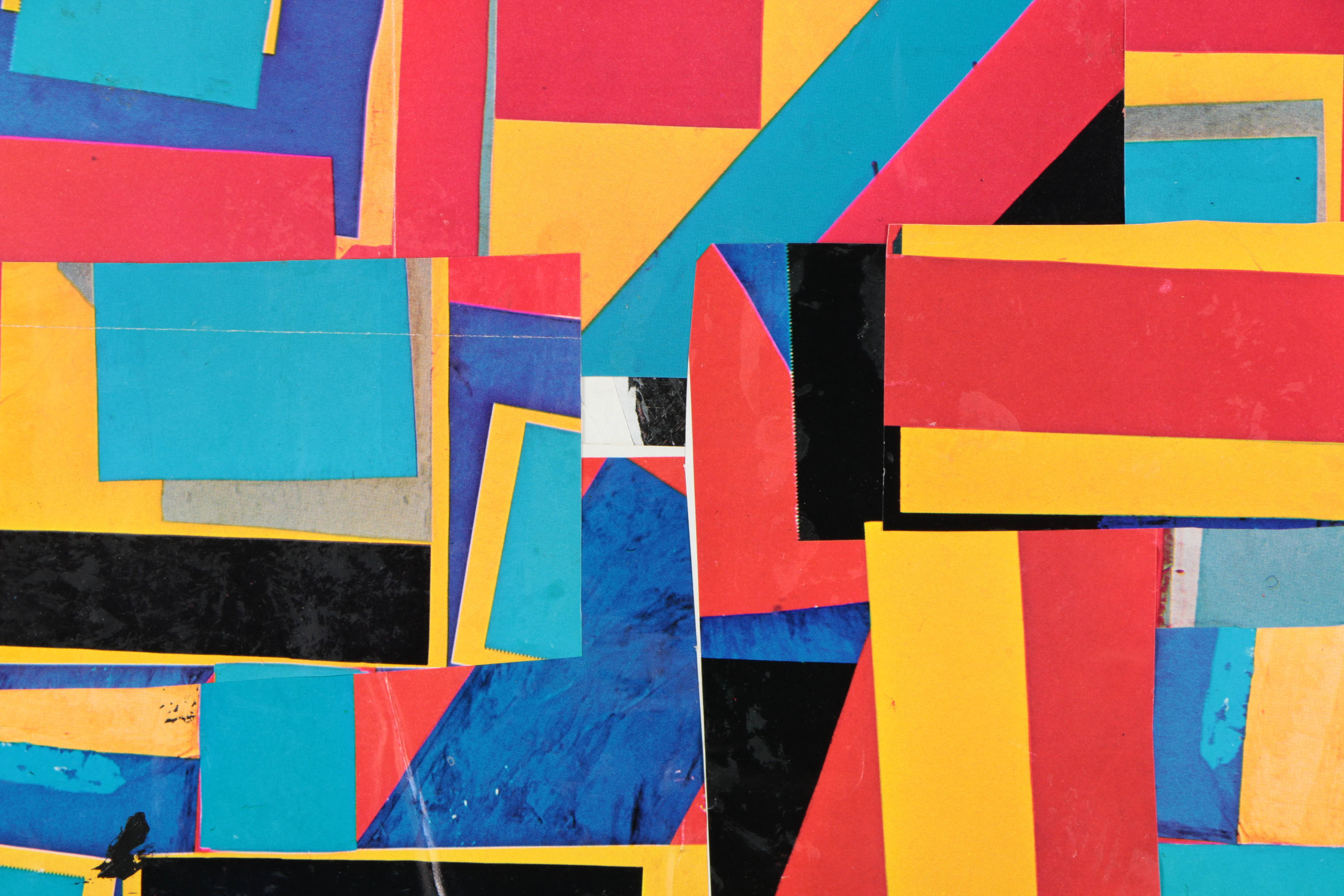 Assortment of Ronald Ahlström Mixed Media Collages on Canvas Board