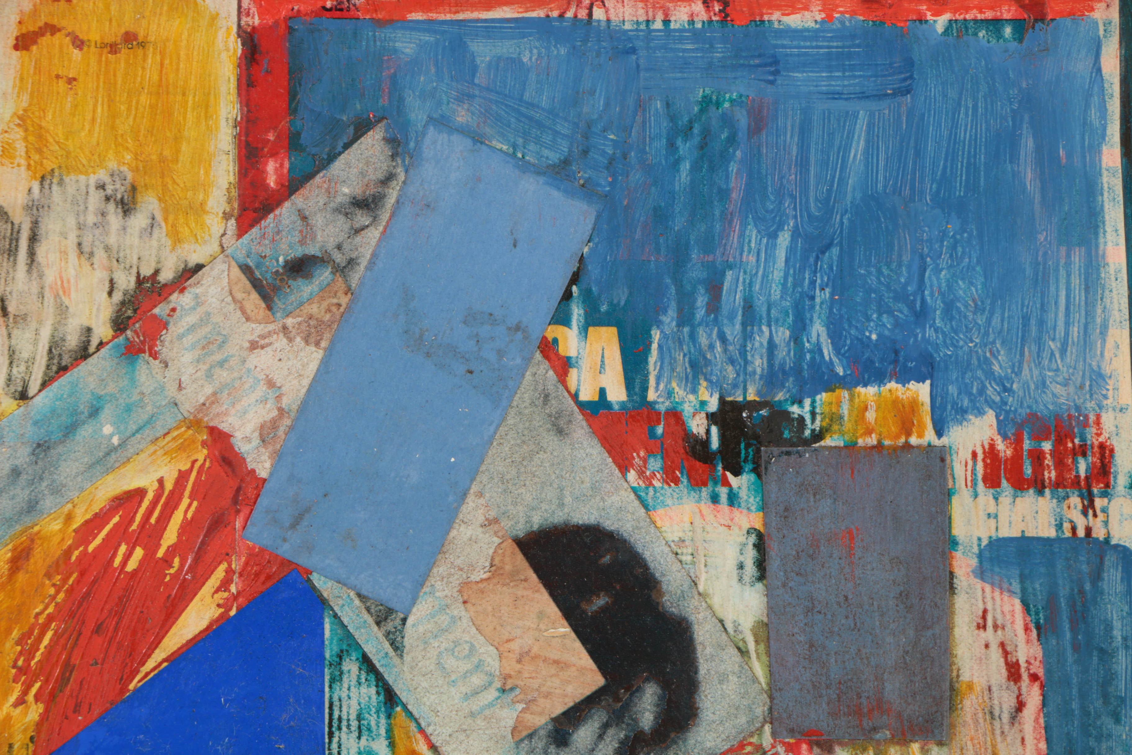 Assortment of Ronald Ahlström Mix Media Collage on Board