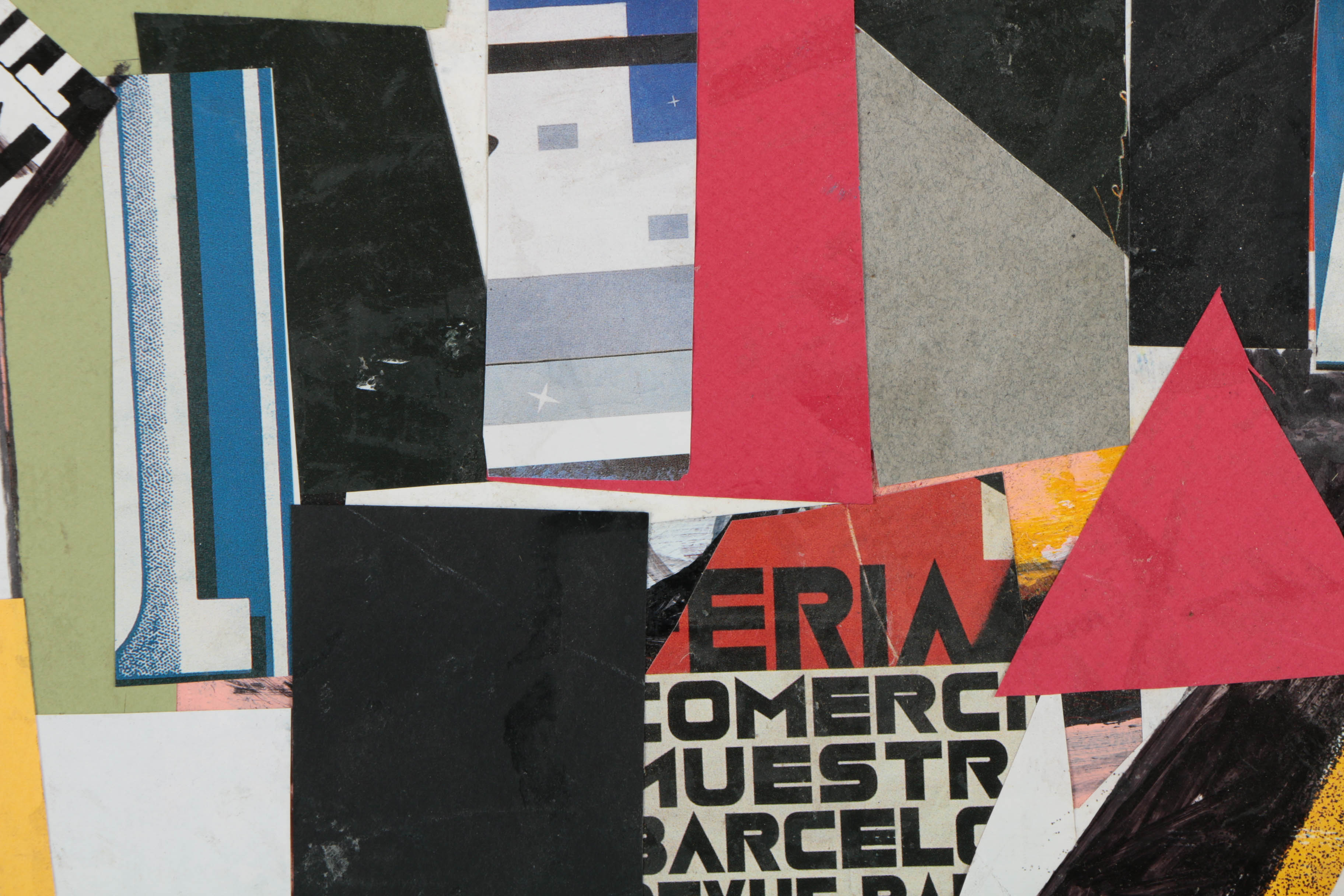 Assortment of Ronald Ahlström Mix Media Collage on Board