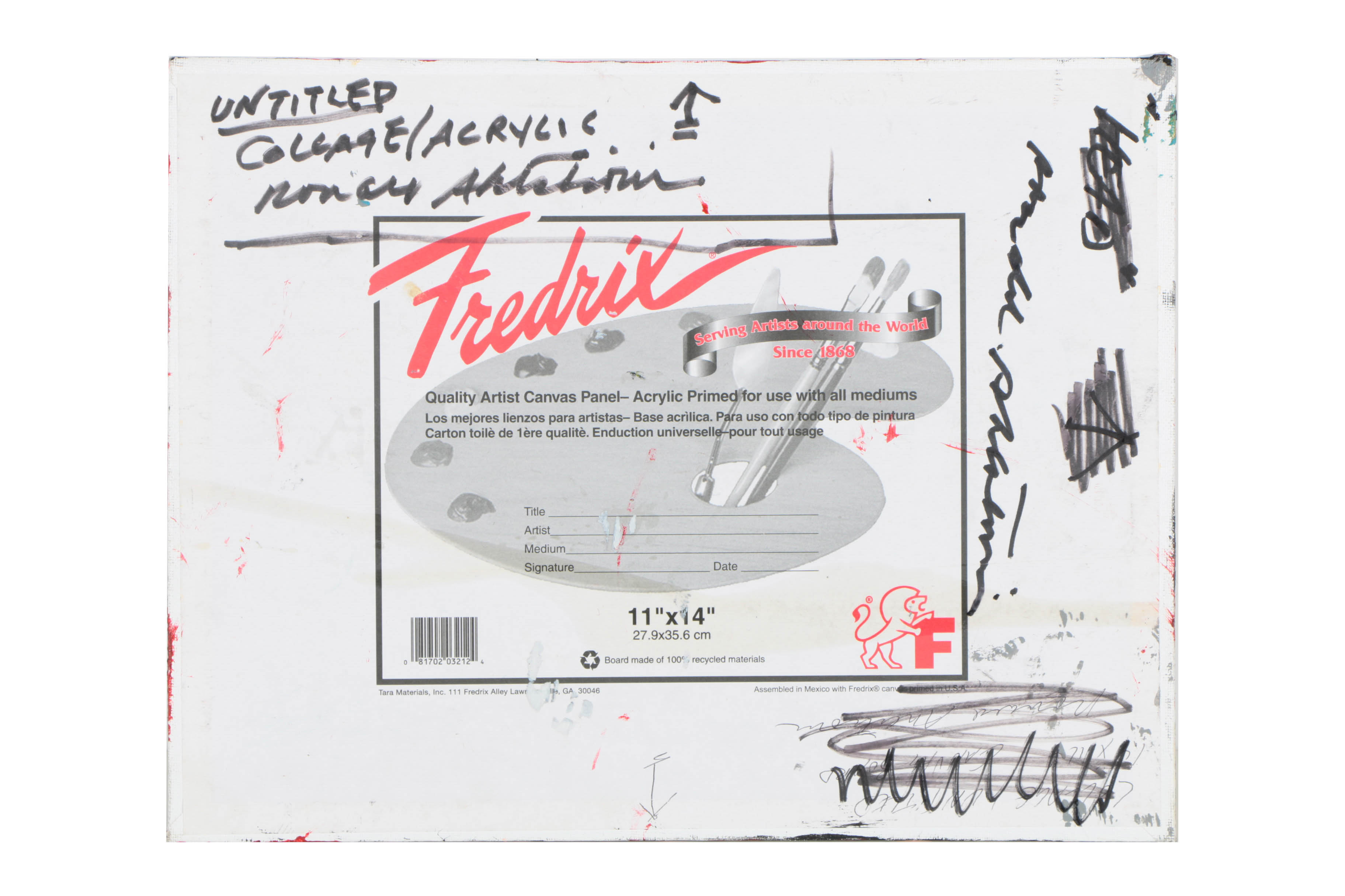 Assortment of Ronald Ahlström Mix Media Collage on Board