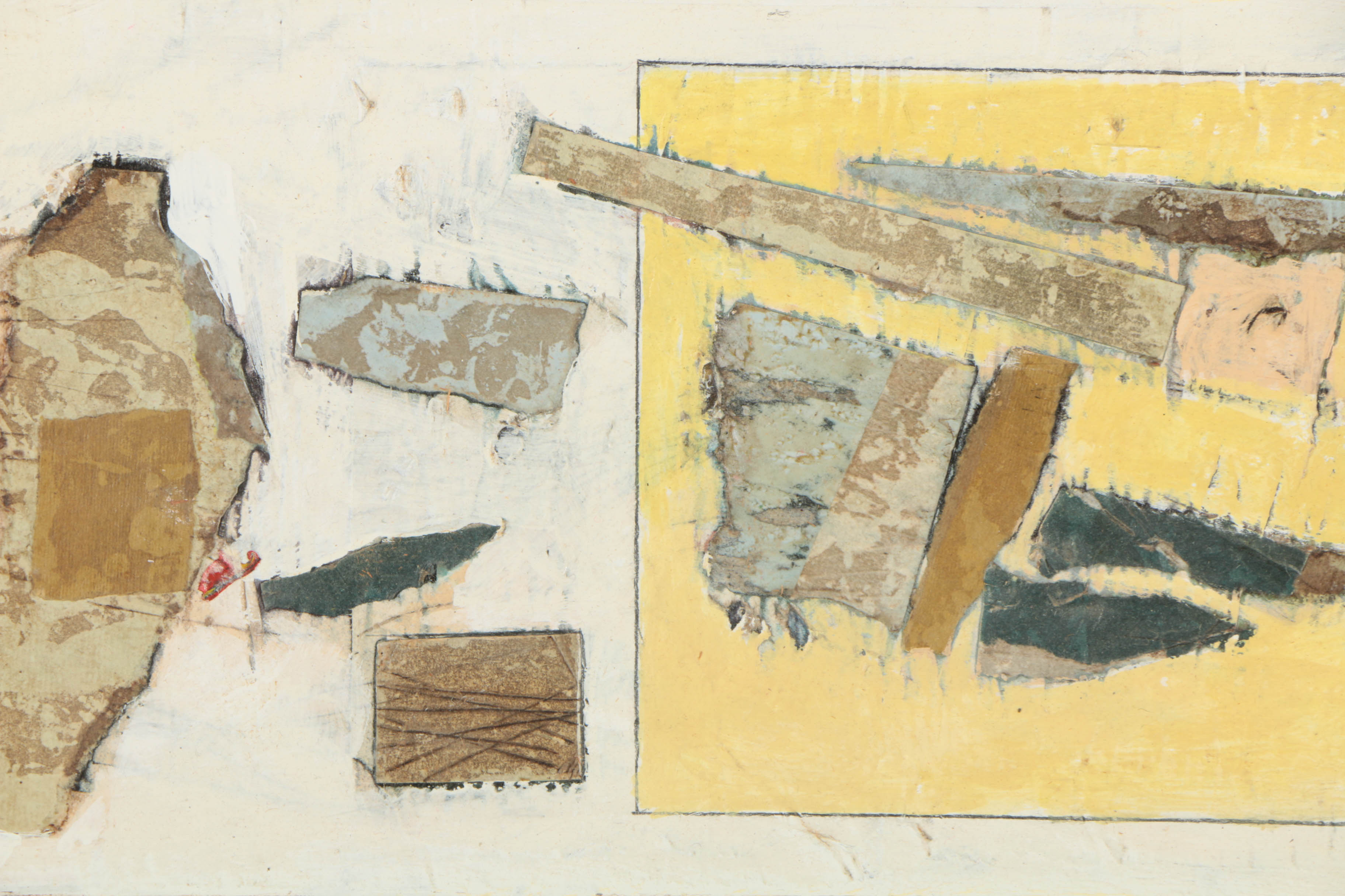 Assortment of Ronald Ahlström Mix Media Collage on Board