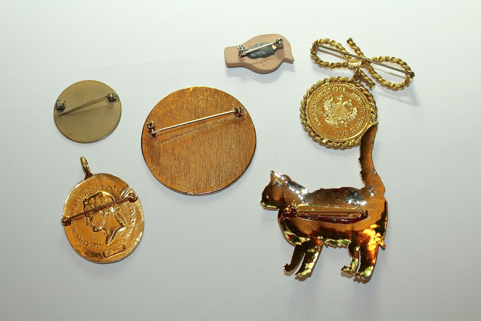 Eclectic Costume Jewelry Collection with Glass Monogram Plate