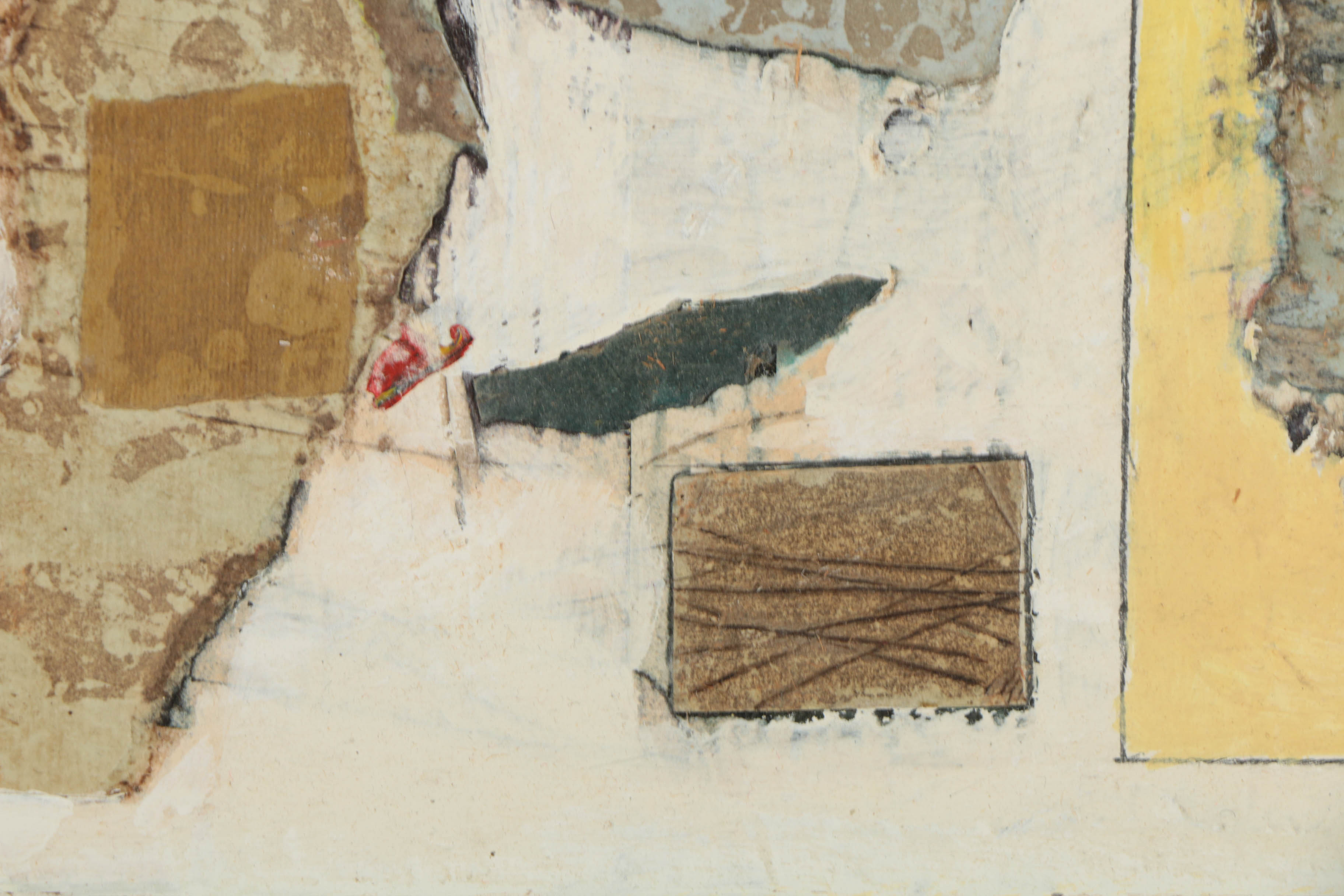 Assortment of Ronald Ahlström Mix Media Collage on Board