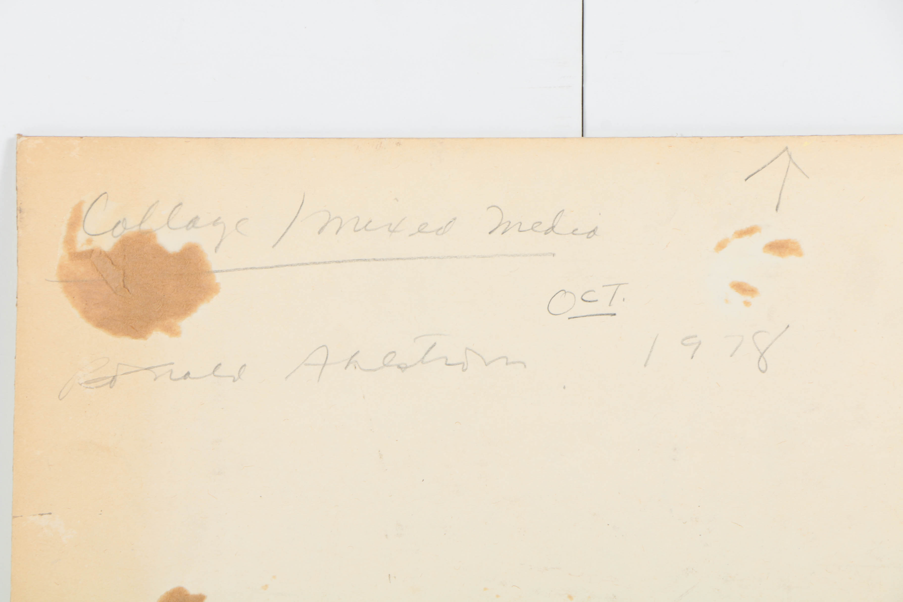 Assortment of Ronald Ahlström Mix Media Collage on Board