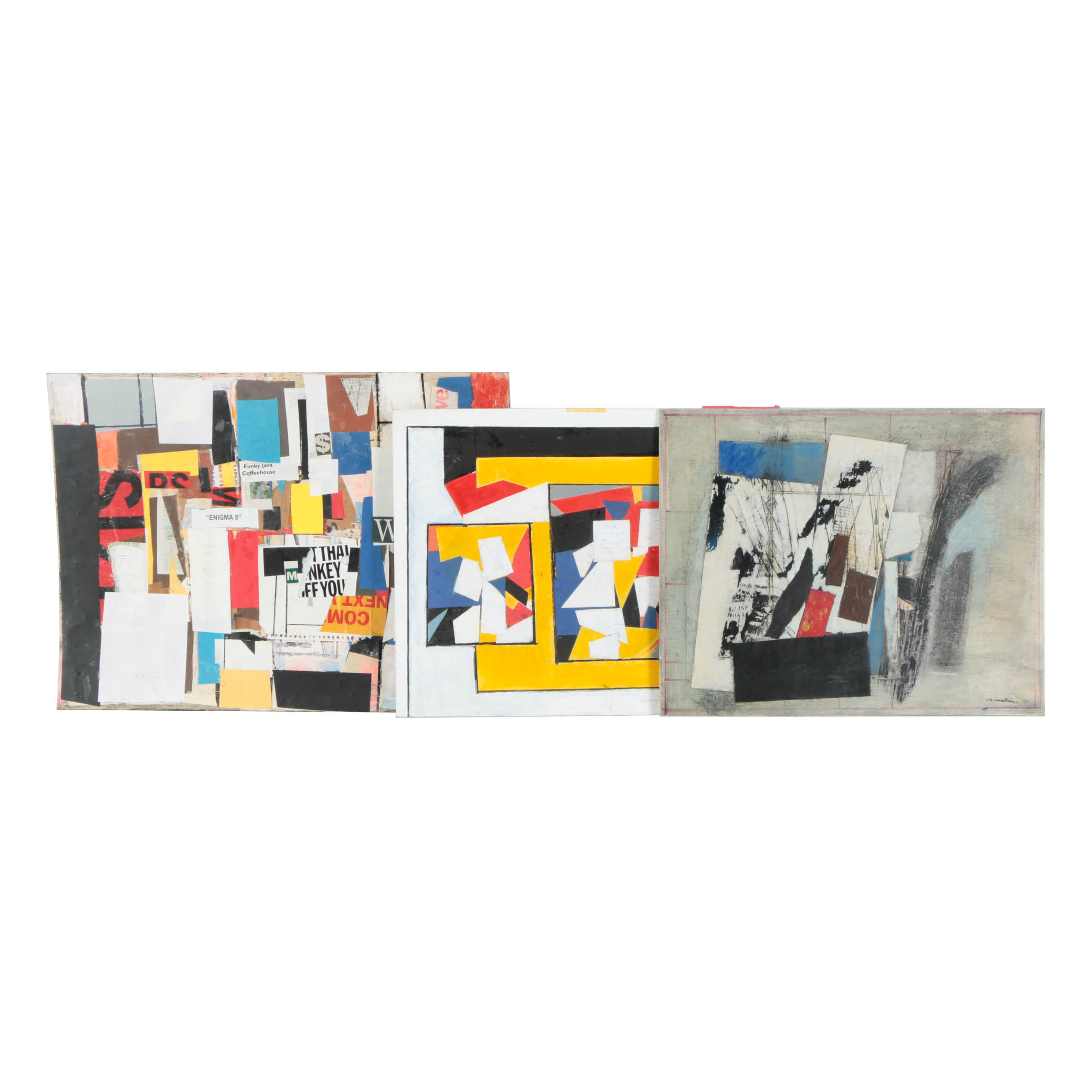 Collection of Ronald Ahlström Mix Media Collage on Board