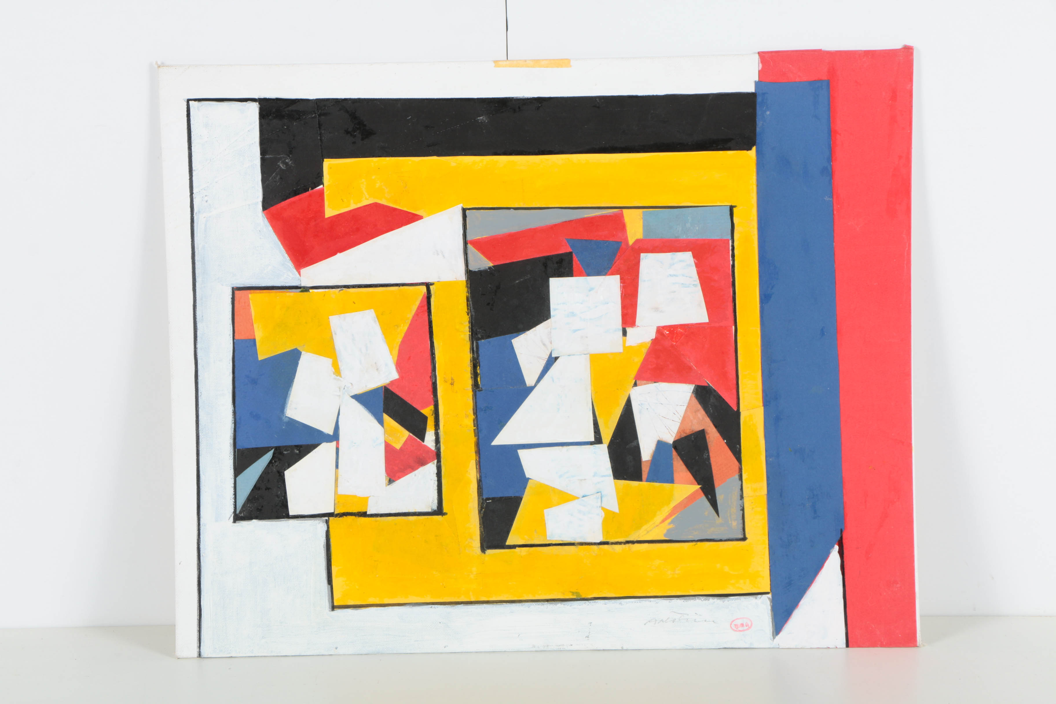 Collection of Ronald Ahlström Mix Media Collage on Board