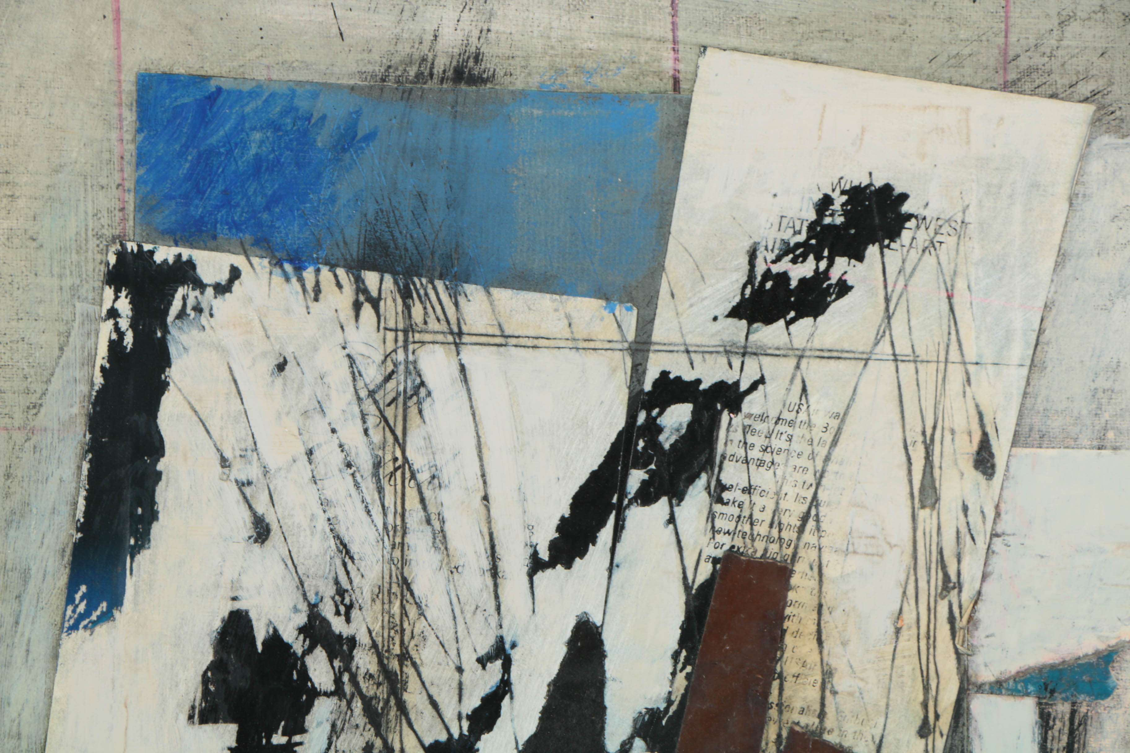 Collection of Ronald Ahlström Mix Media Collage on Board