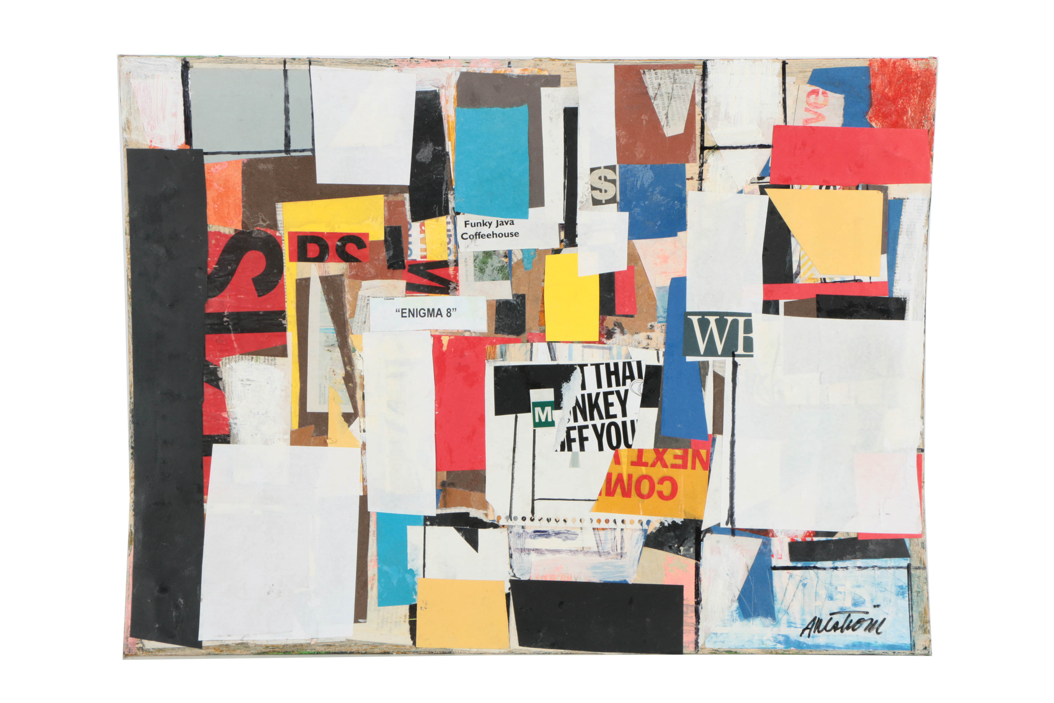 Collection of Ronald Ahlström Mix Media Collage on Board