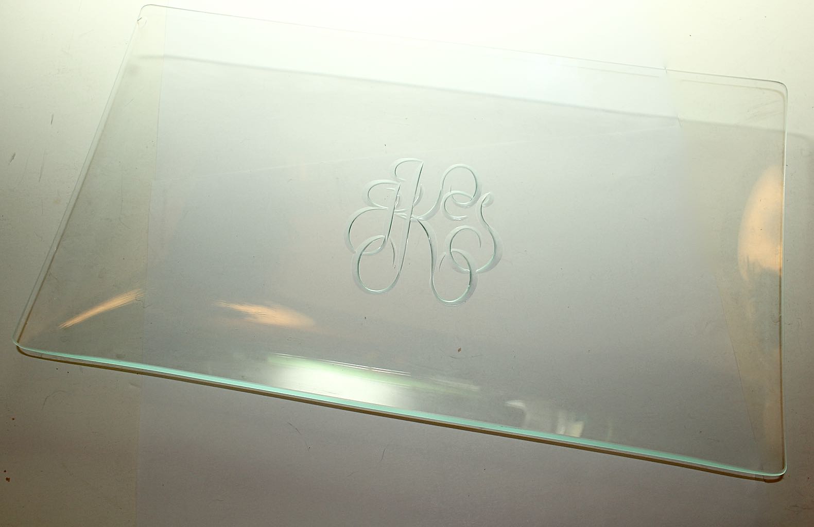 Eclectic Costume Jewelry Collection with Glass Monogram Plate